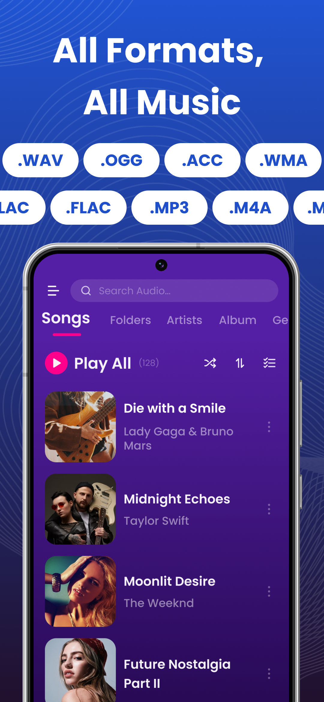 اسکرین شات 2 برنامه Offline Music Player: Play MP3