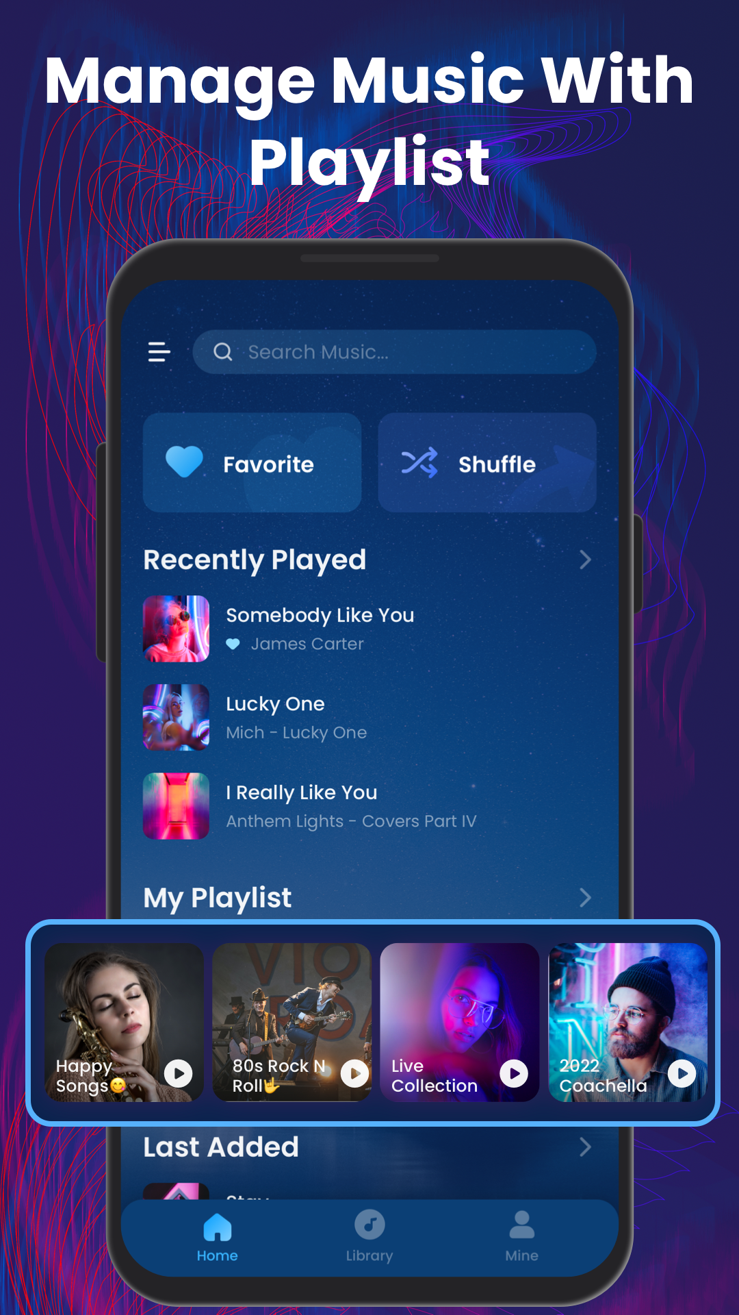 اسکرین شات برنامه Offline Music Player: Play MP3 4