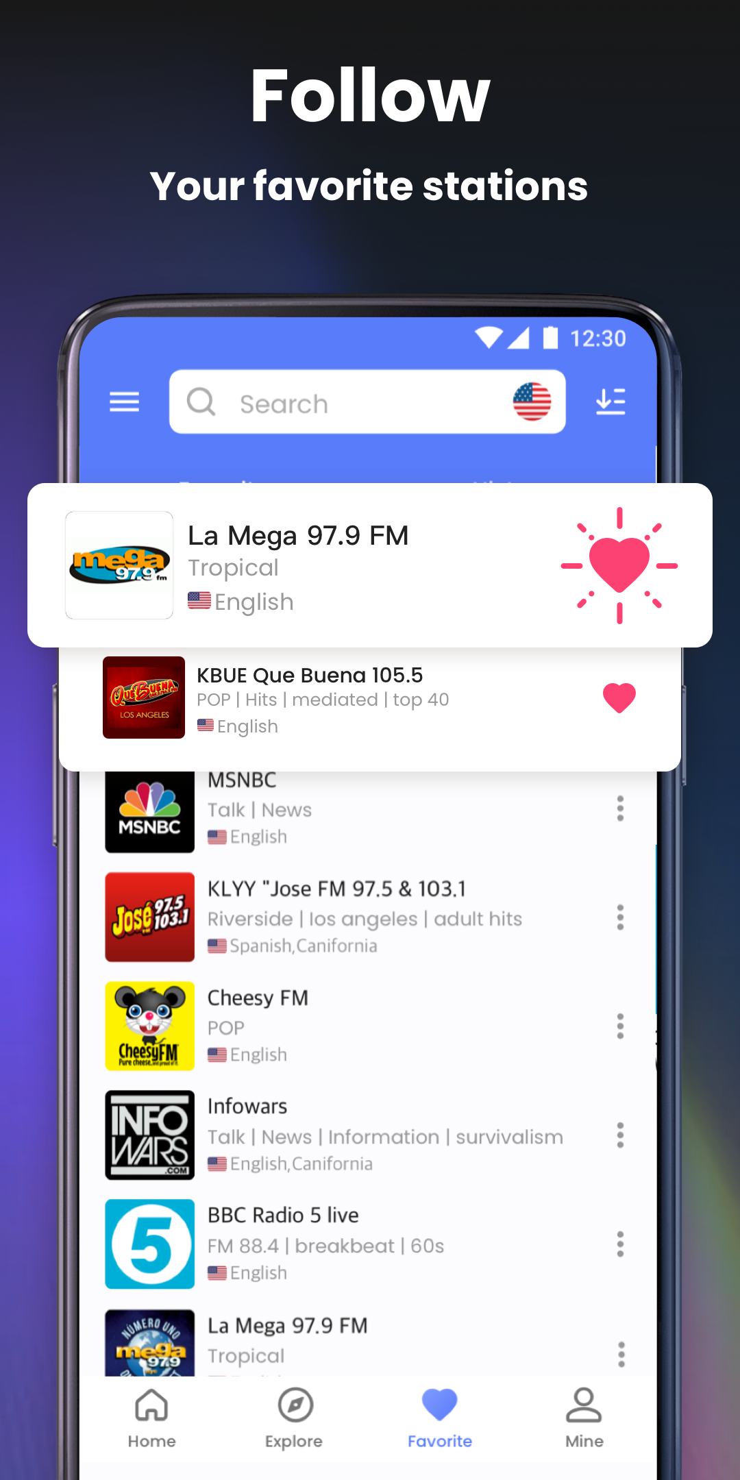 اسکرین شات 5 برنامه My Radio, FM Radio Stations