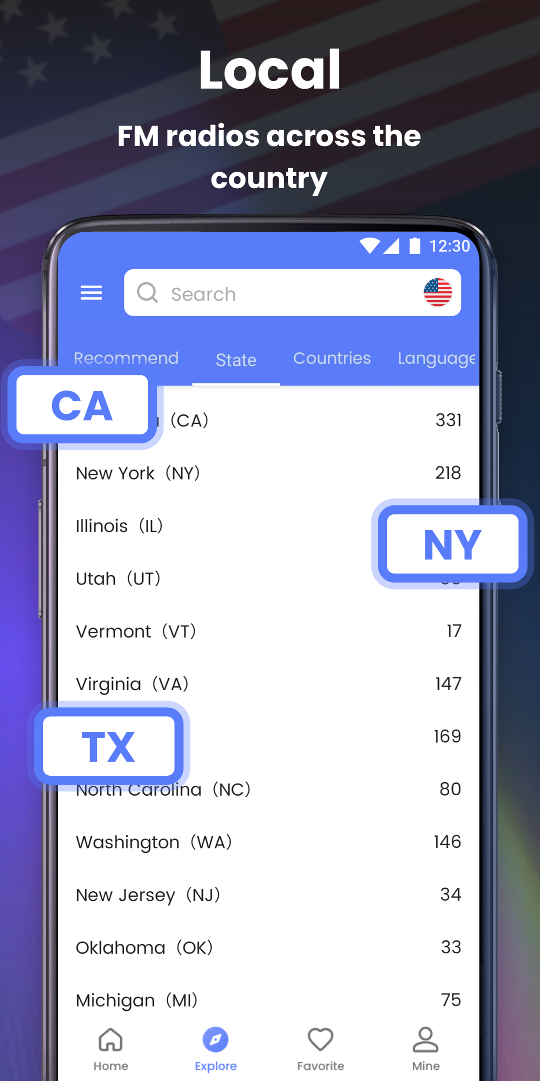 اسکرین شات 4 برنامه My Radio, FM Radio Stations