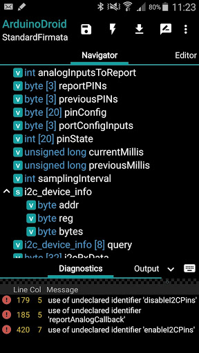 اسکرین شات 2 برنامه ArduinoDroid - Arduino/ESP8266/ESP32 IDE