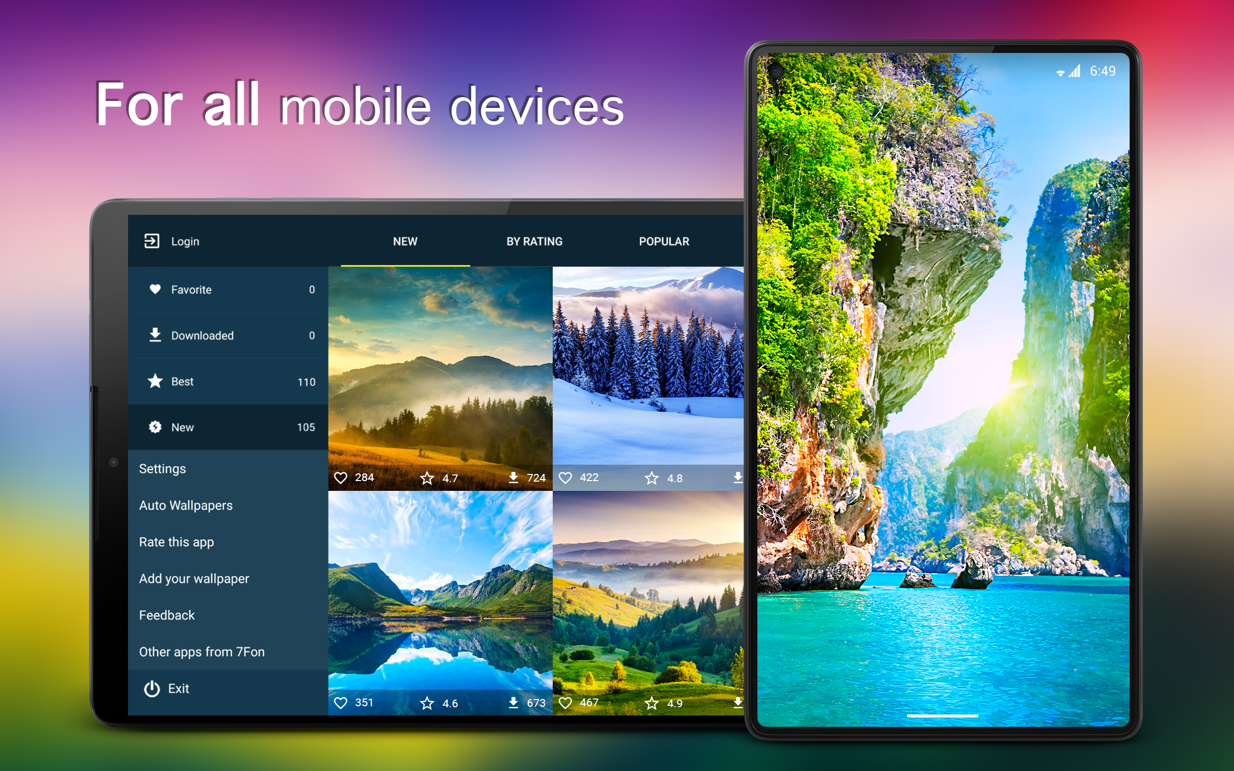 اسکرین شات 6 برنامه Nature Wallpapers 4K