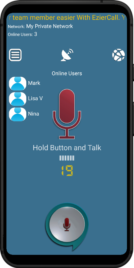 اسکرین شات 5 برنامه eZierCall Online Walkie Talkie