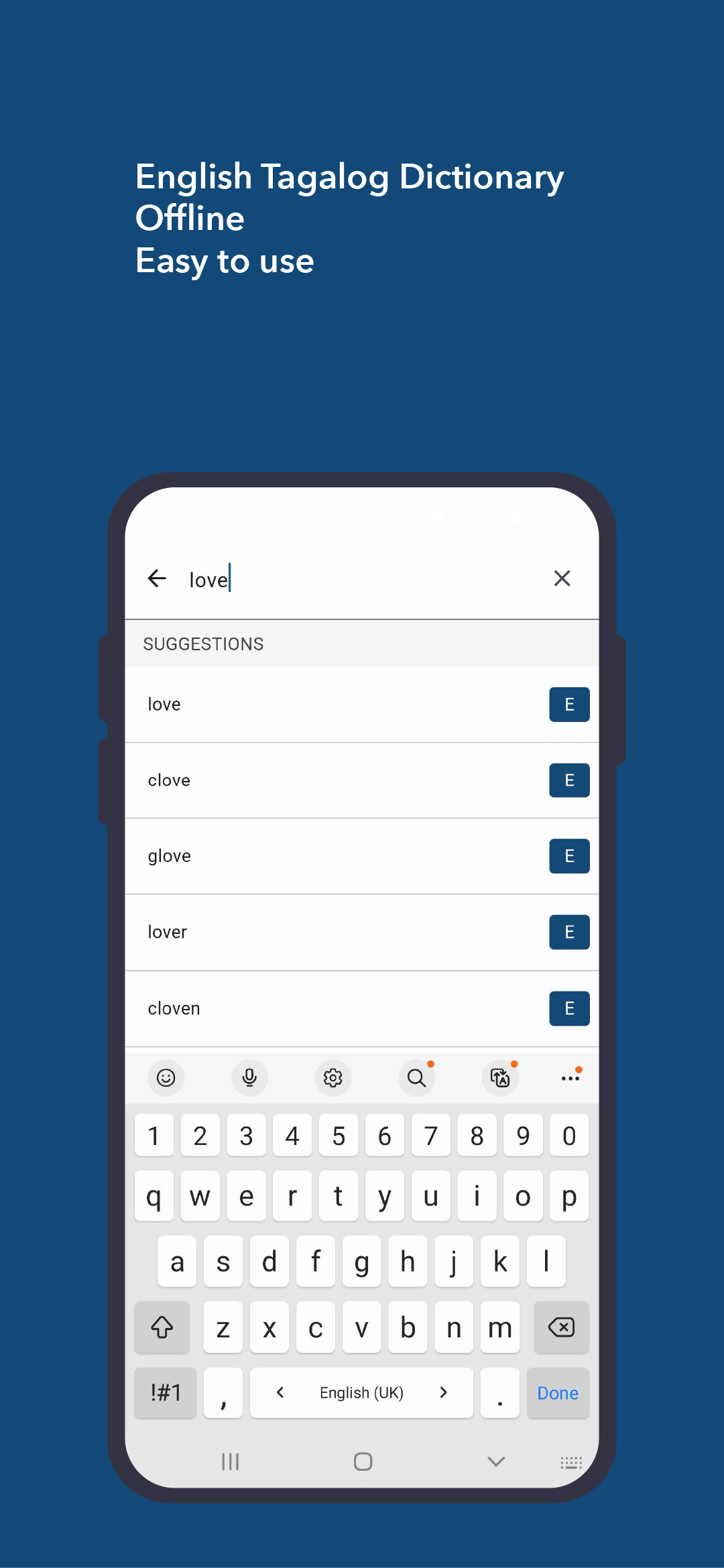 اسکرین شات 1 برنامه English Tagalog Dictionary