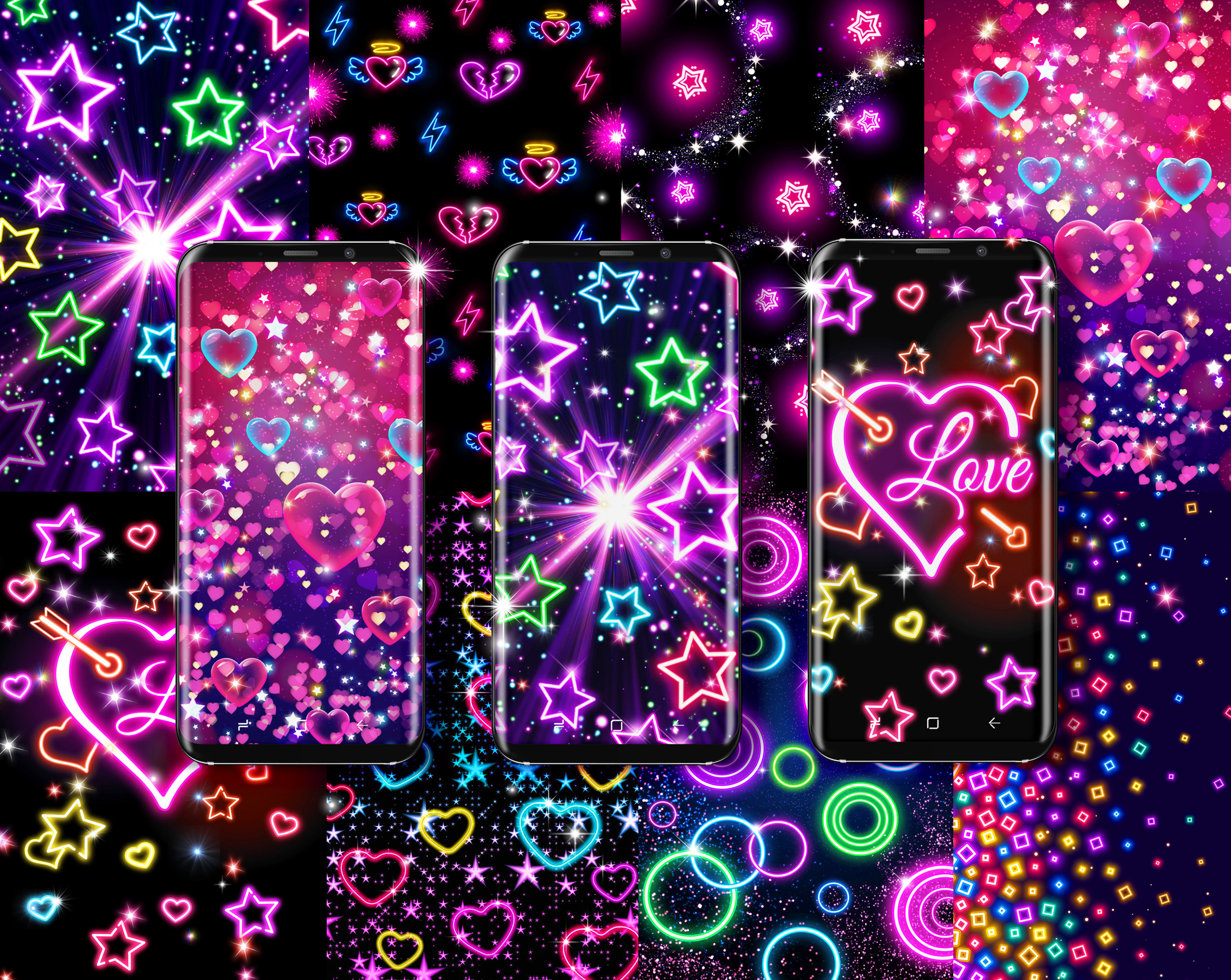 اسکرین شات 1 برنامه Neon multi color wallpapers