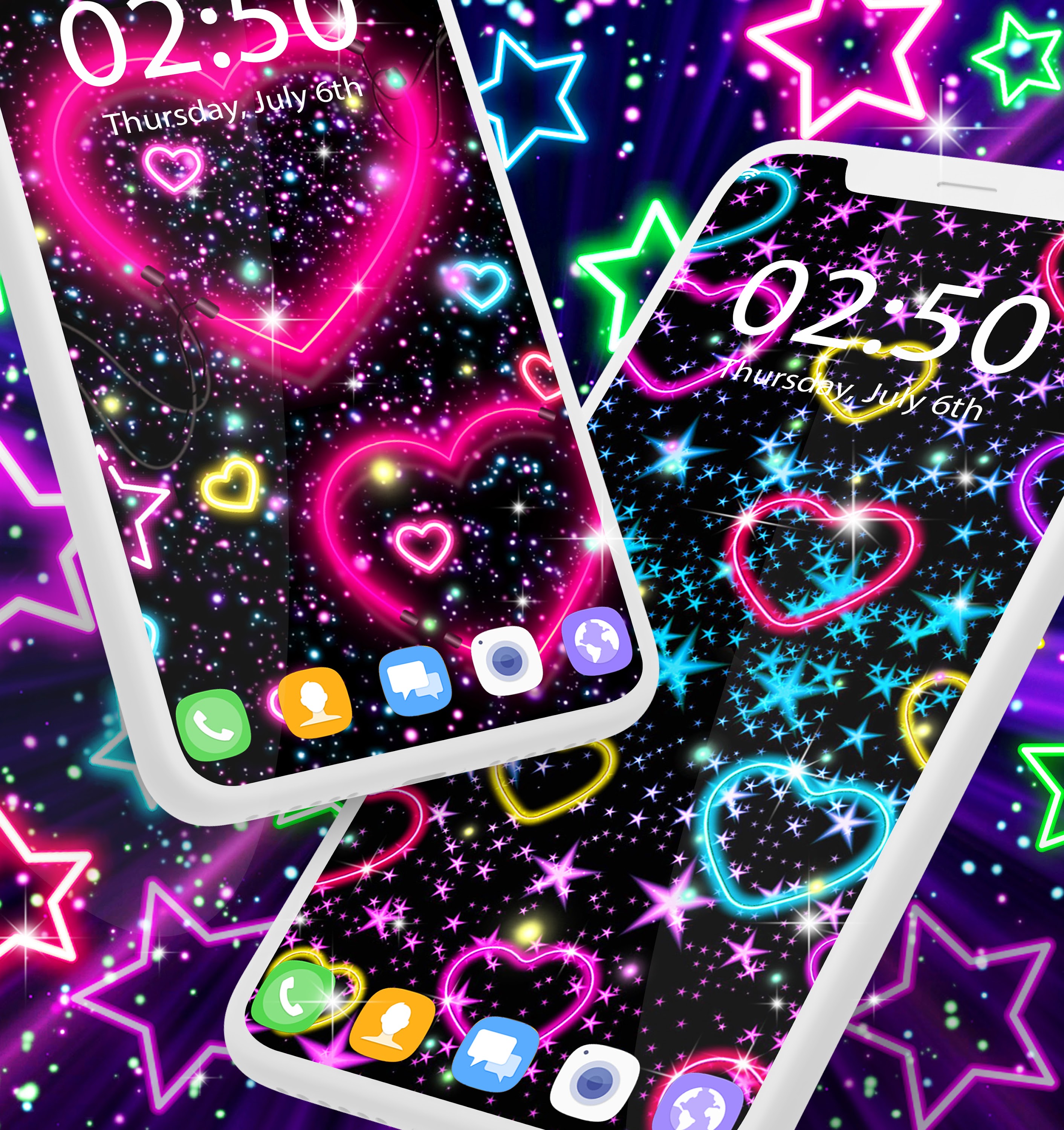 اسکرین شات 4 برنامه Neon multi color wallpapers