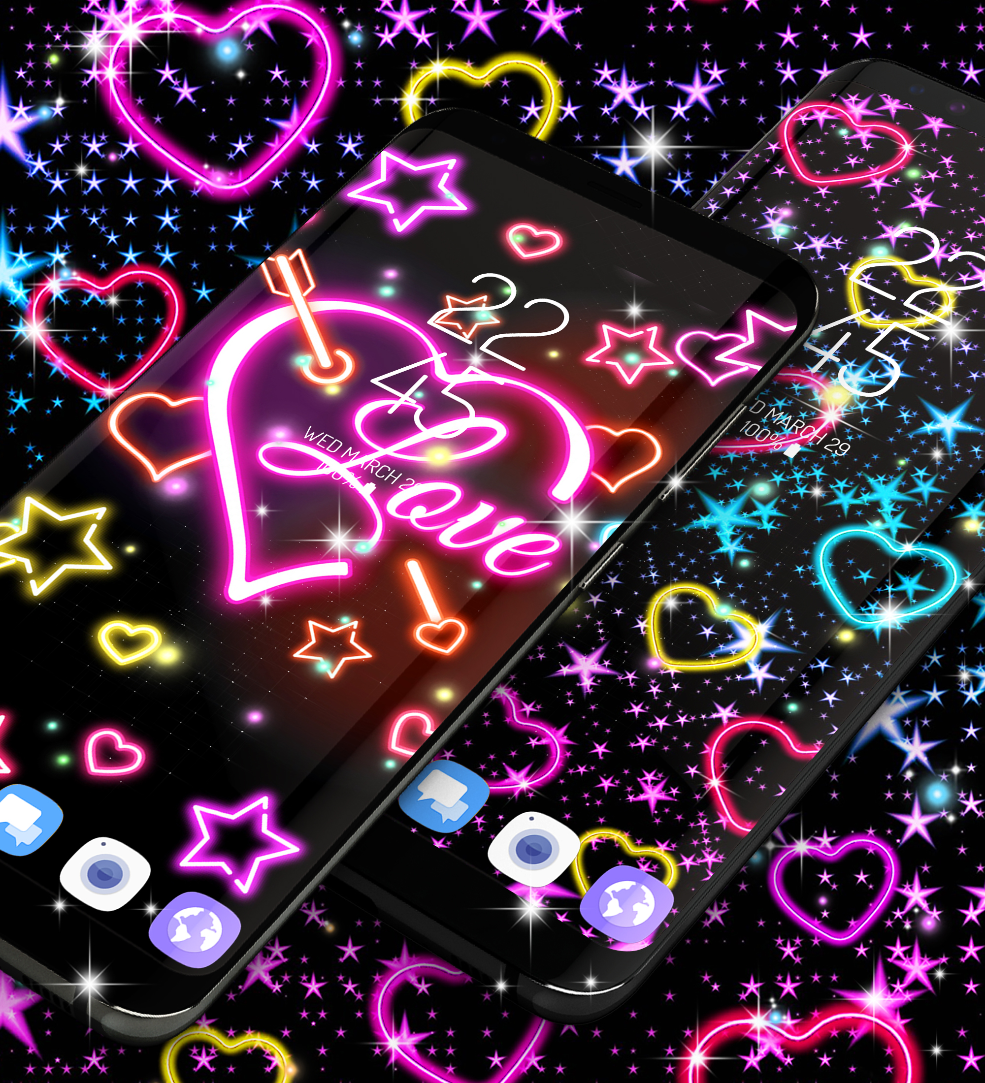 اسکرین شات 3 برنامه Neon multi color wallpapers