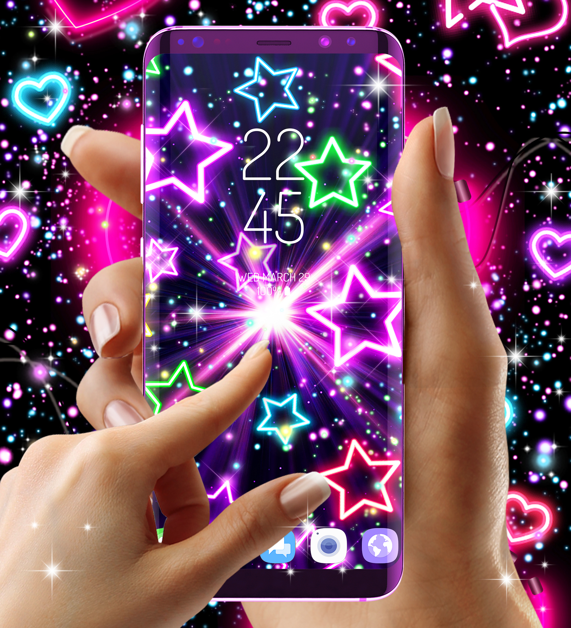 اسکرین شات 5 برنامه Neon multi color wallpapers