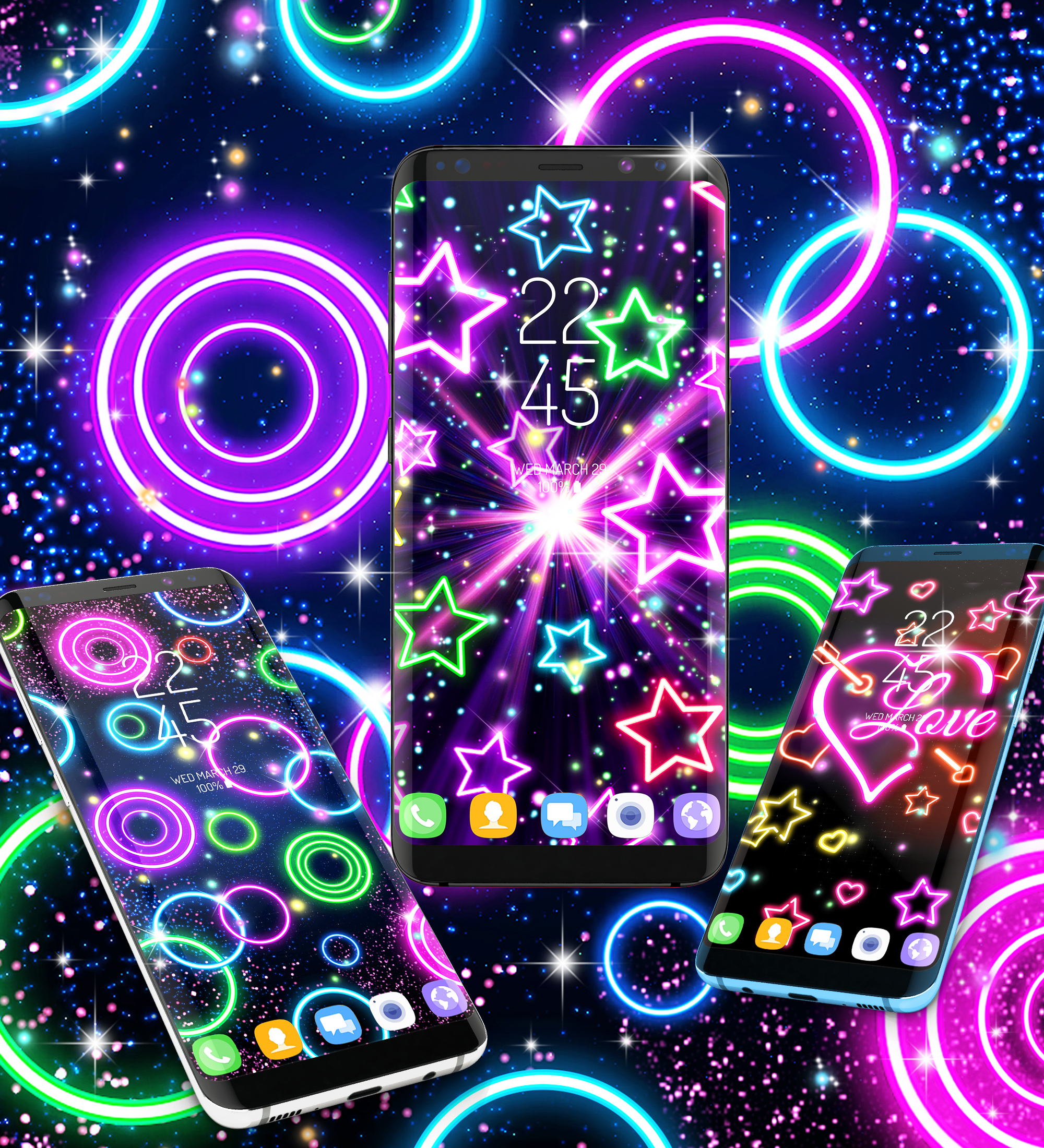 اسکرین شات 6 برنامه Neon multi color wallpapers