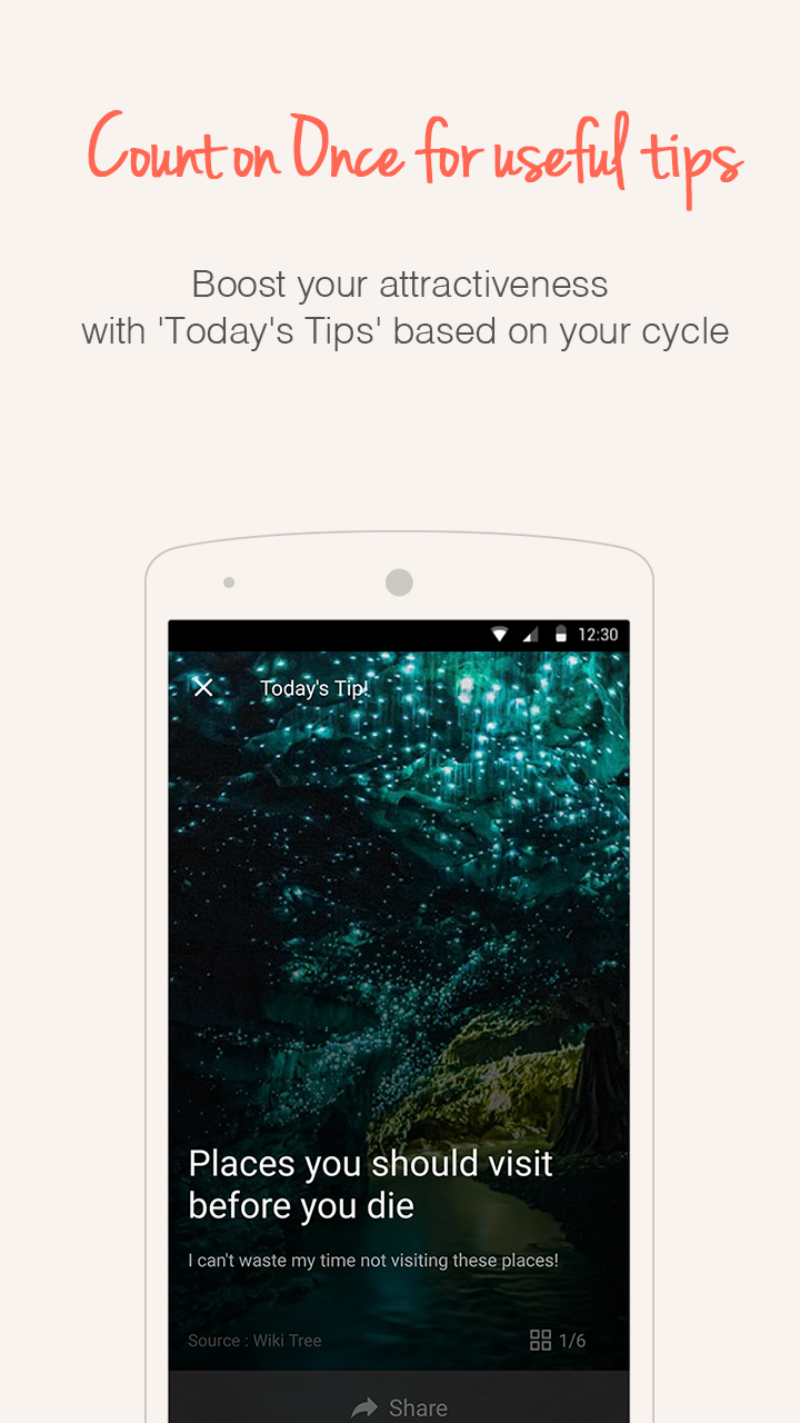اسکرین شات 2 برنامه Once -A special period tracker