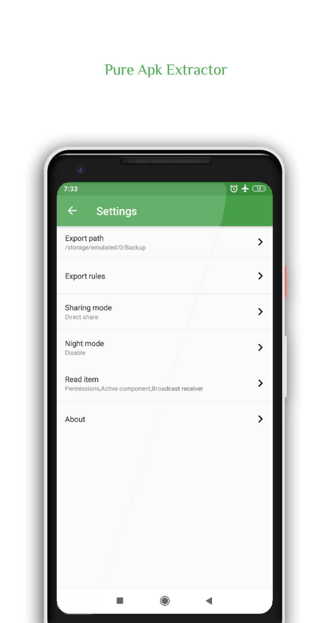 اسکرین شات 4 برنامه Pure Apk Extractor: App Backup