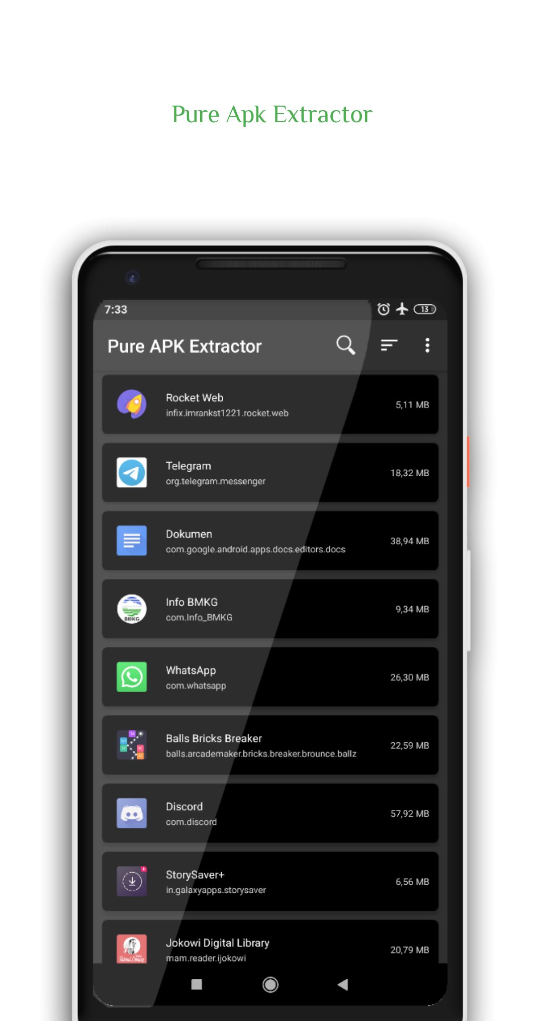 اسکرین شات 5 برنامه Pure Apk Extractor: App Backup