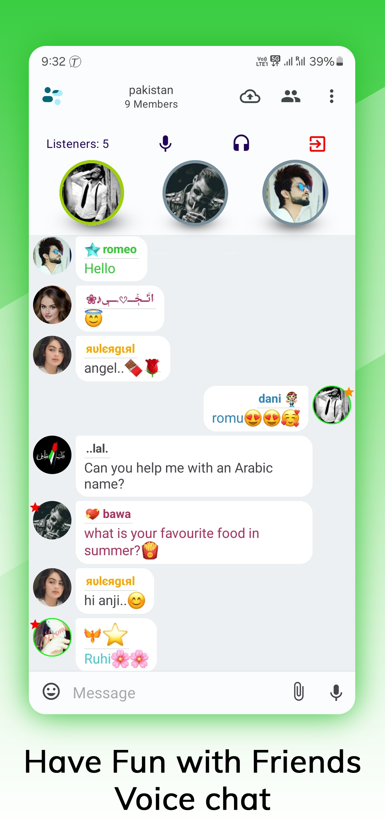 اسکرین شات 1 برنامه Talkinchat - Voice Rooms &Chat