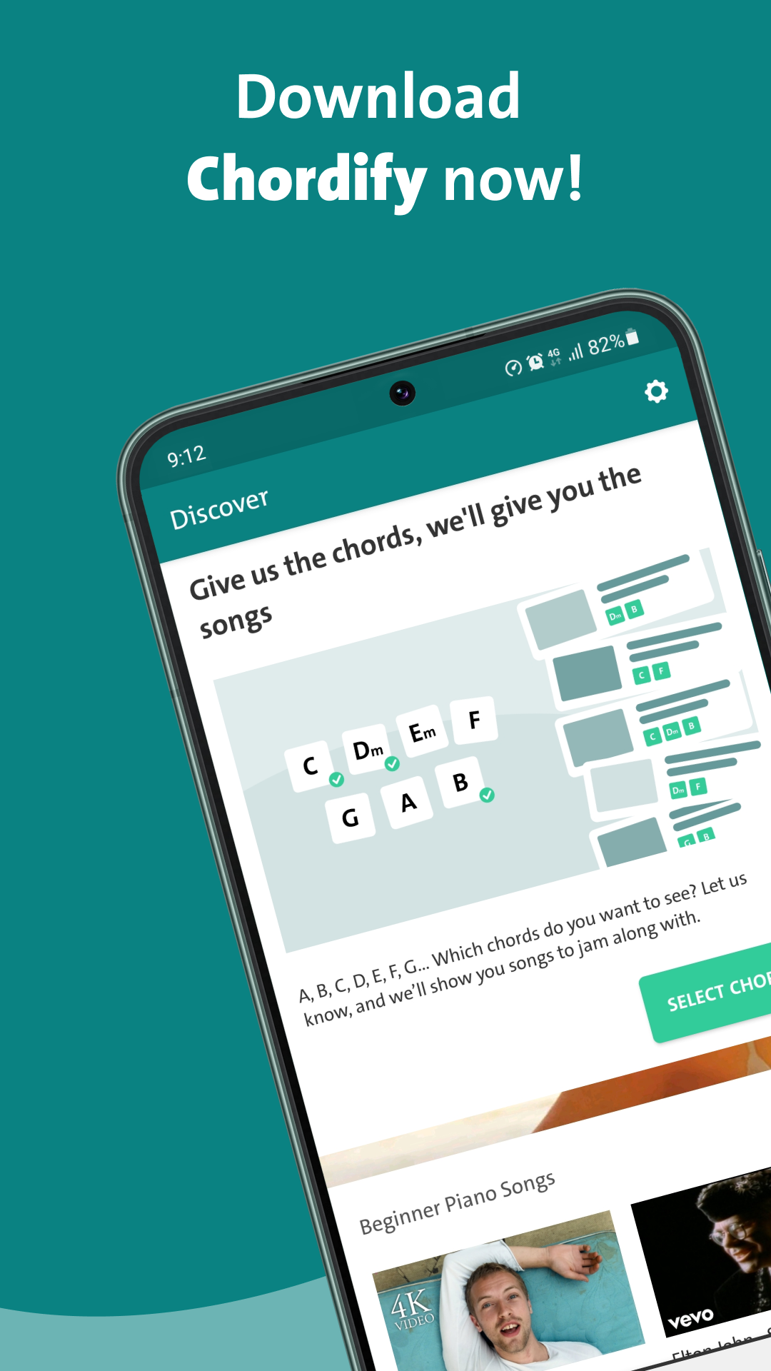 اسکرین شات 6 برنامه Chordify: Song Chords & Tuner