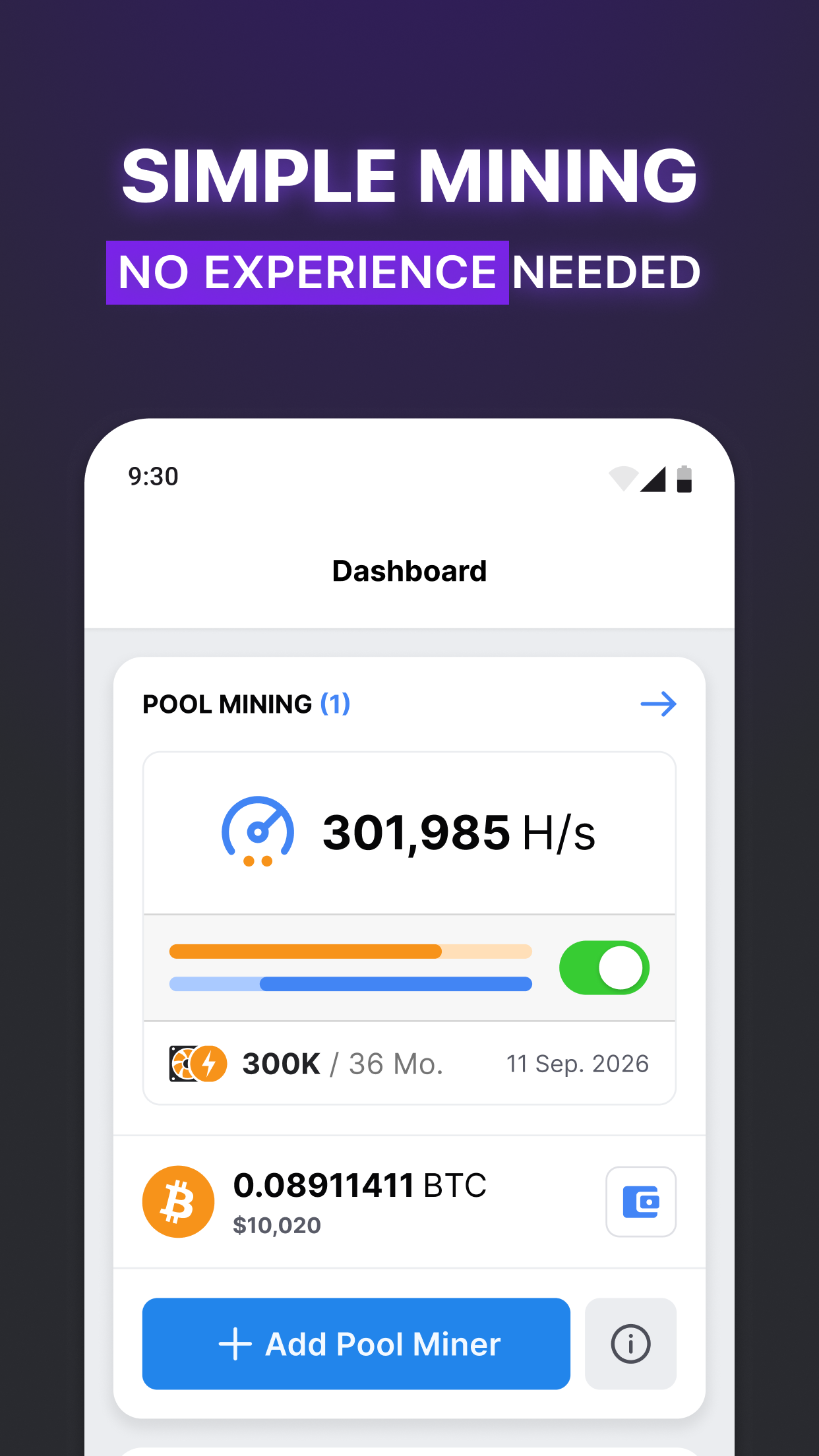 اسکرین شات 1 برنامه CT Pool: Crypto Mining App