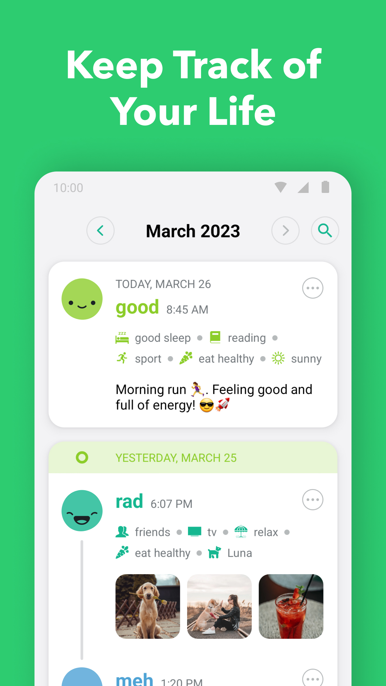 اسکرین شات 4 برنامه Daylio Journal - Mood Tracker