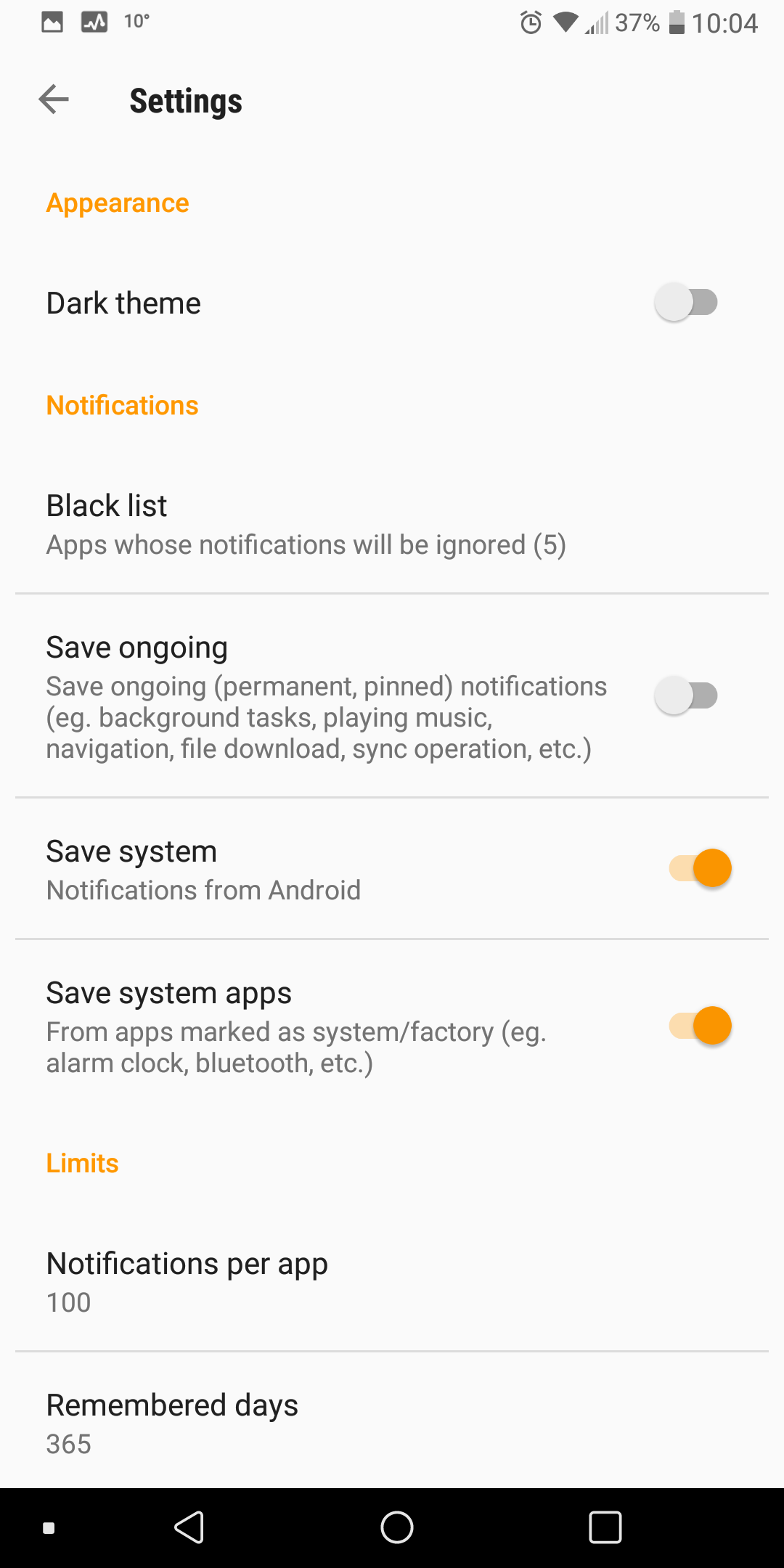 اسکرین شات 3 برنامه Notifications archive