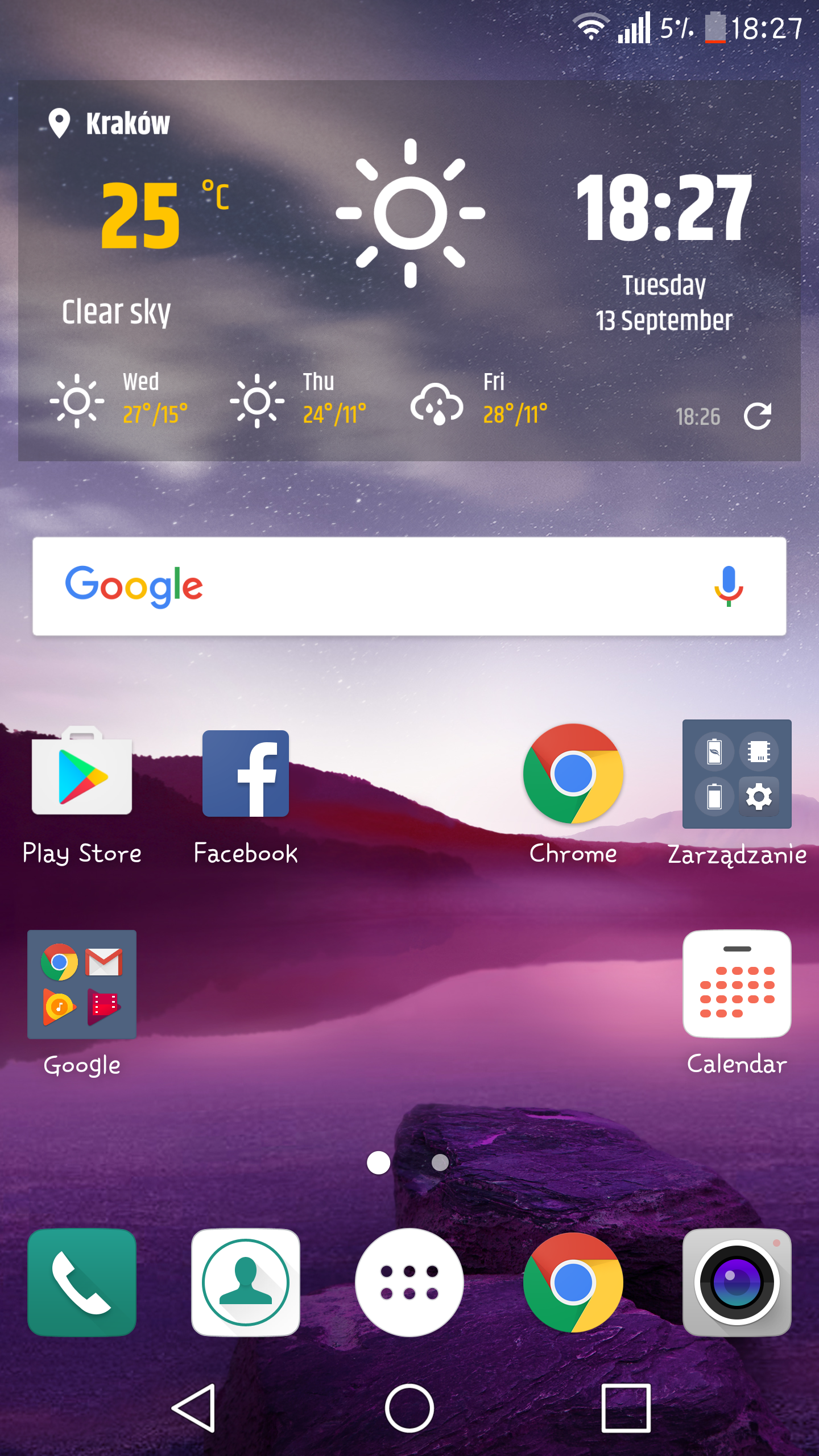 اسکرین شات 4 برنامه Simple weather & clock widget