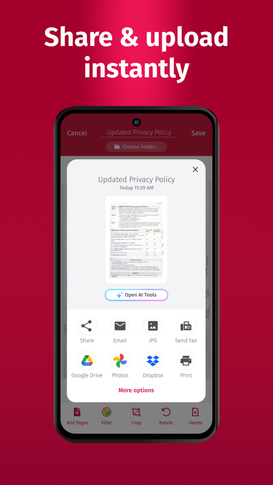 اسکرین شات 6 برنامه SwiftScan: Scan PDF Documents