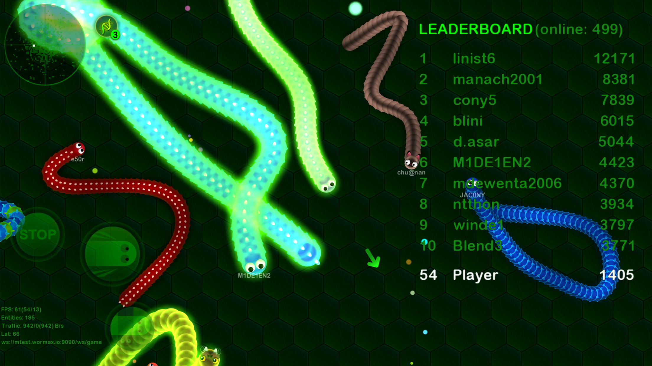 اسکرین شات 7 بازی Wormax.io