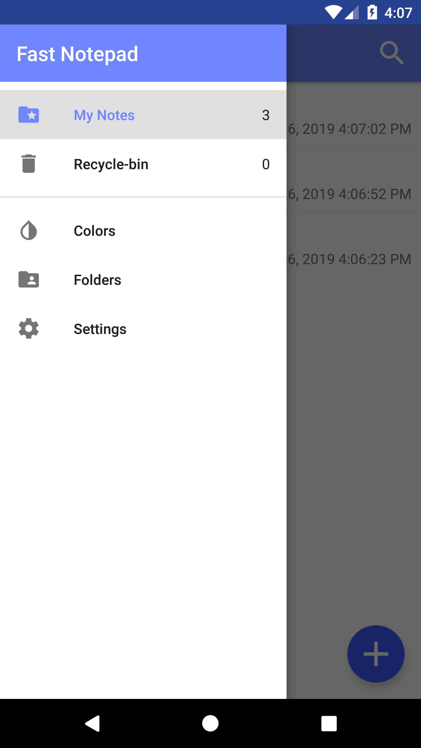 اسکرین شات 4 برنامه Fast Notepad