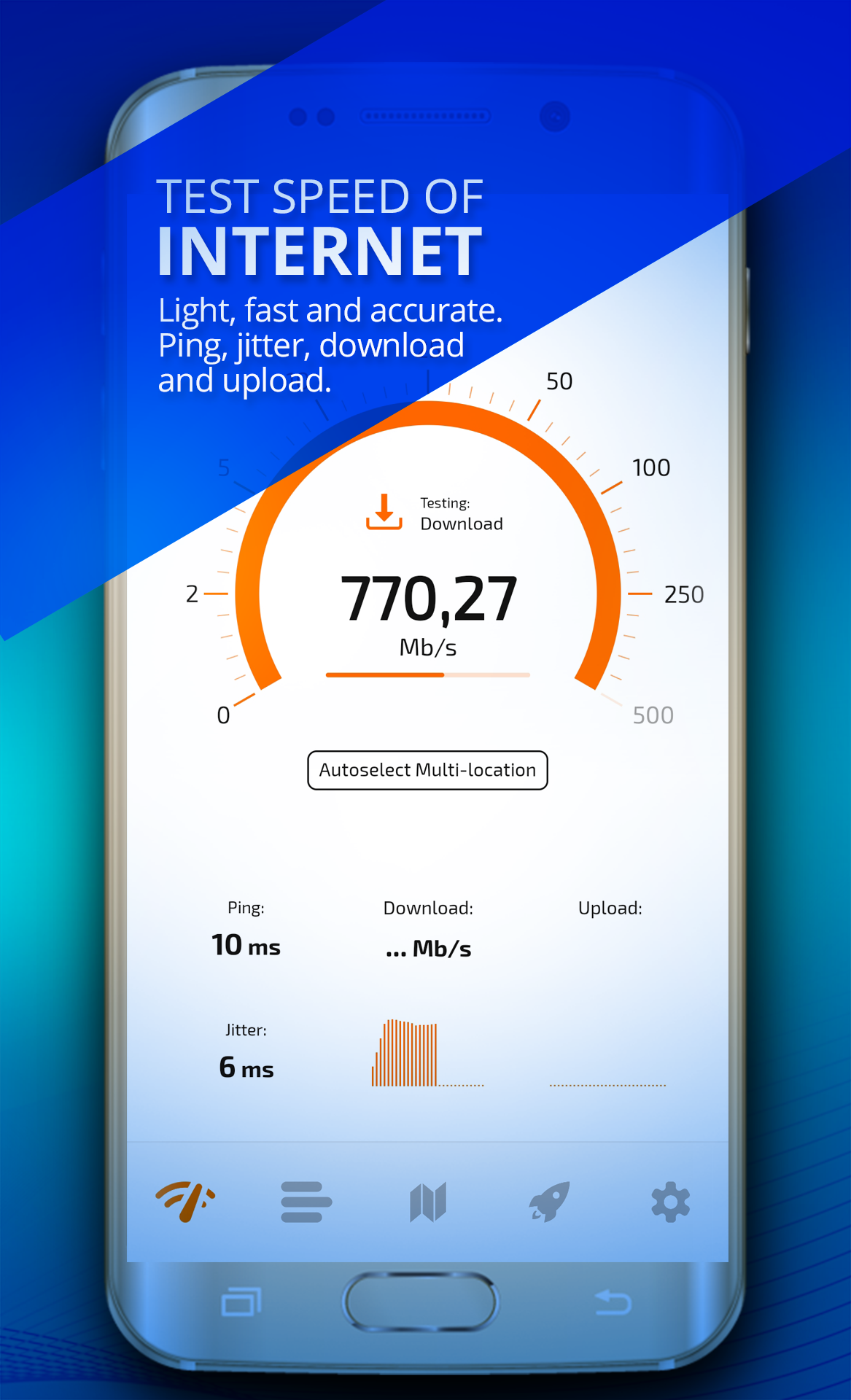 اسکرین شات 1 برنامه FIREPROBE Speed Test