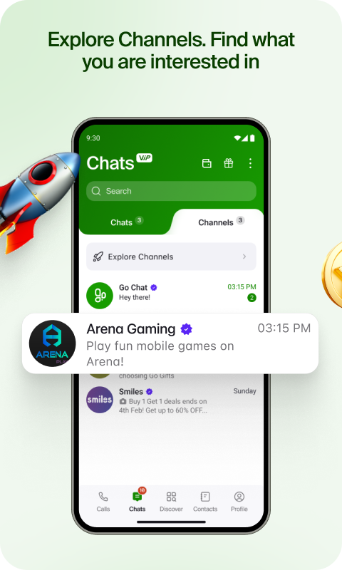 اسکرین شات 4 برنامه GoChat Messenger: Video Calls