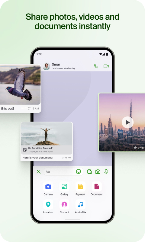 اسکرین شات 2 برنامه GoChat Messenger: Video Calls