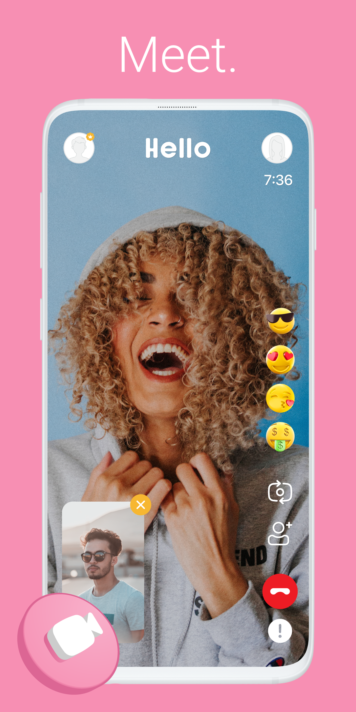 اسکرین شات 3 برنامه Hello - Talk, Chat & Meet