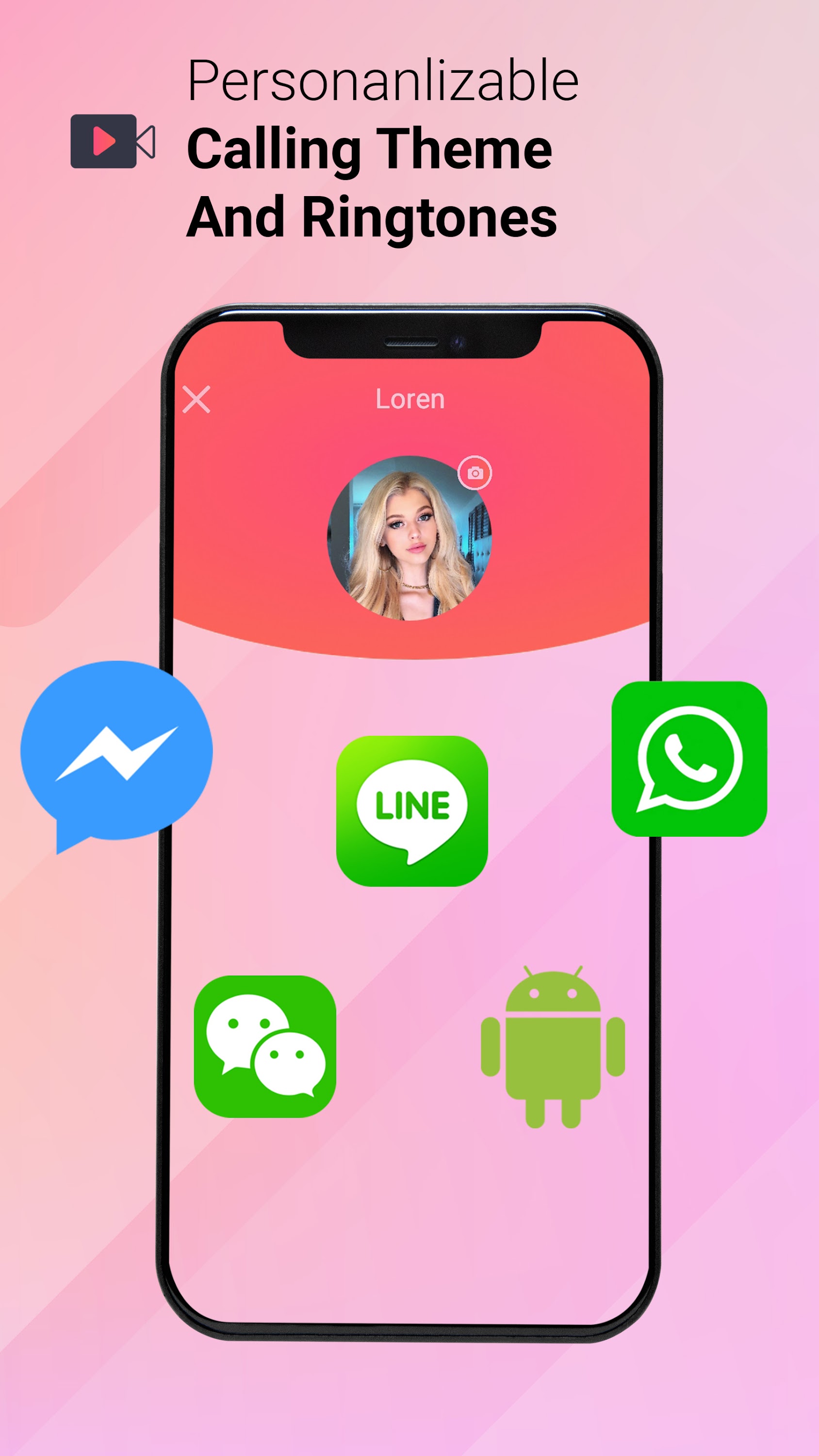 اسکرین شات 3 برنامه Fake video call - Prank call