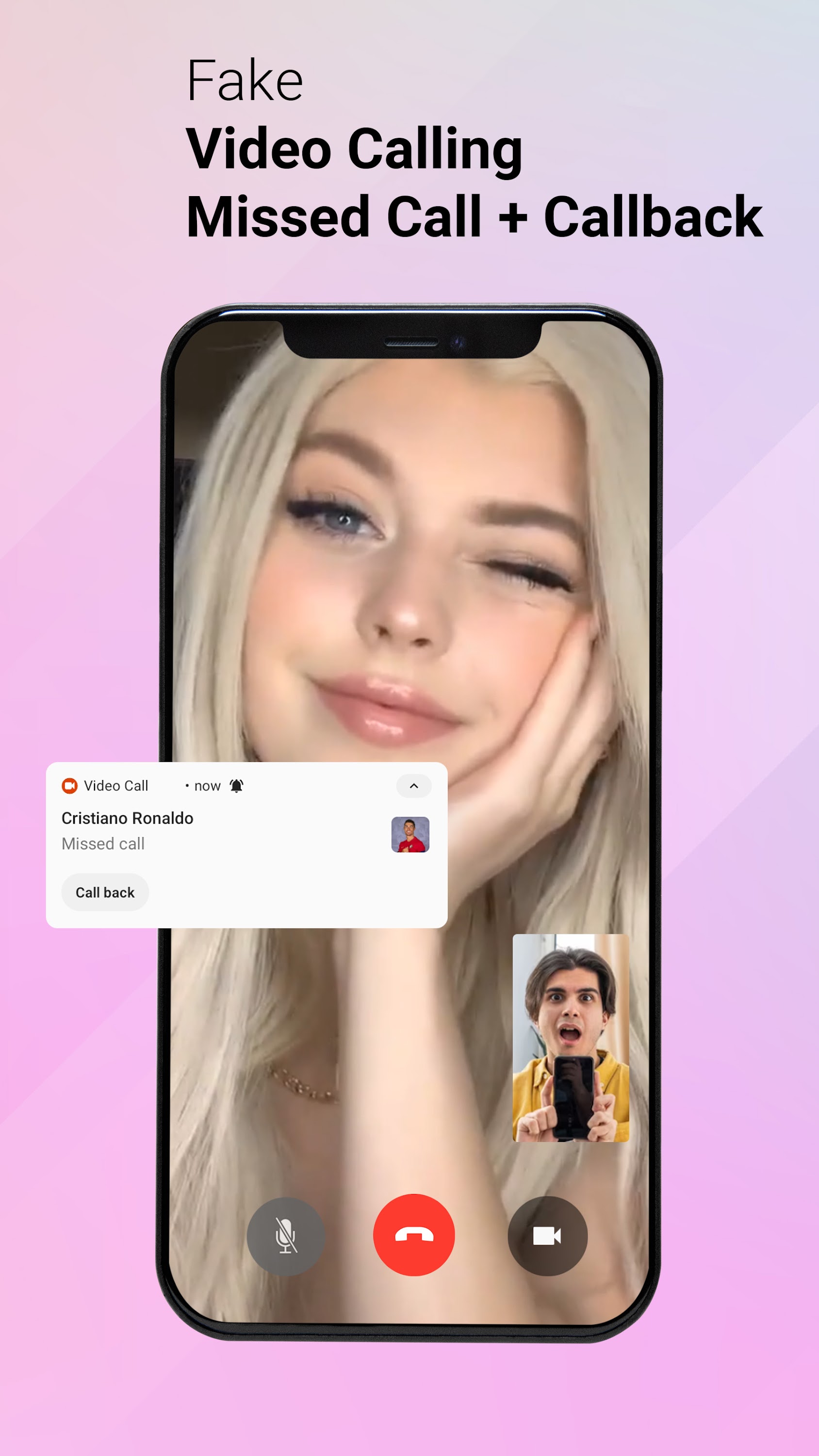اسکرین شات 1 برنامه Fake video call - Prank call