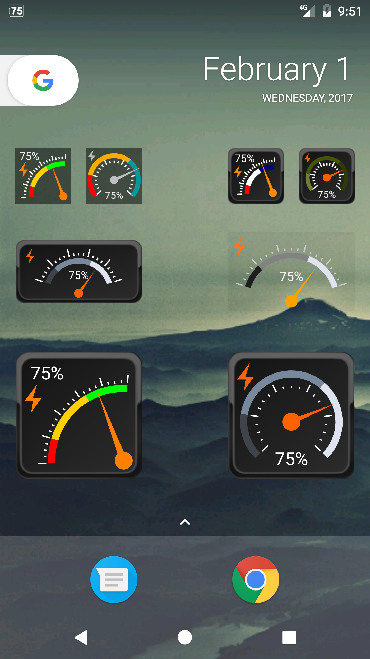 اسکرین شات 1 برنامه Gauge Battery Widget