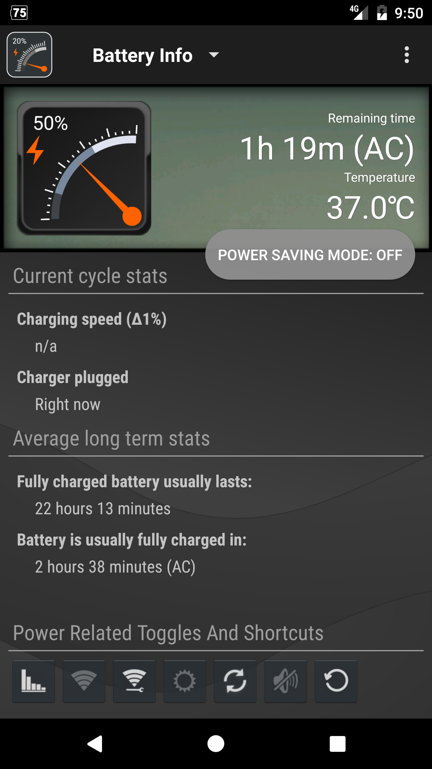 اسکرین شات 2 برنامه Gauge Battery Widget