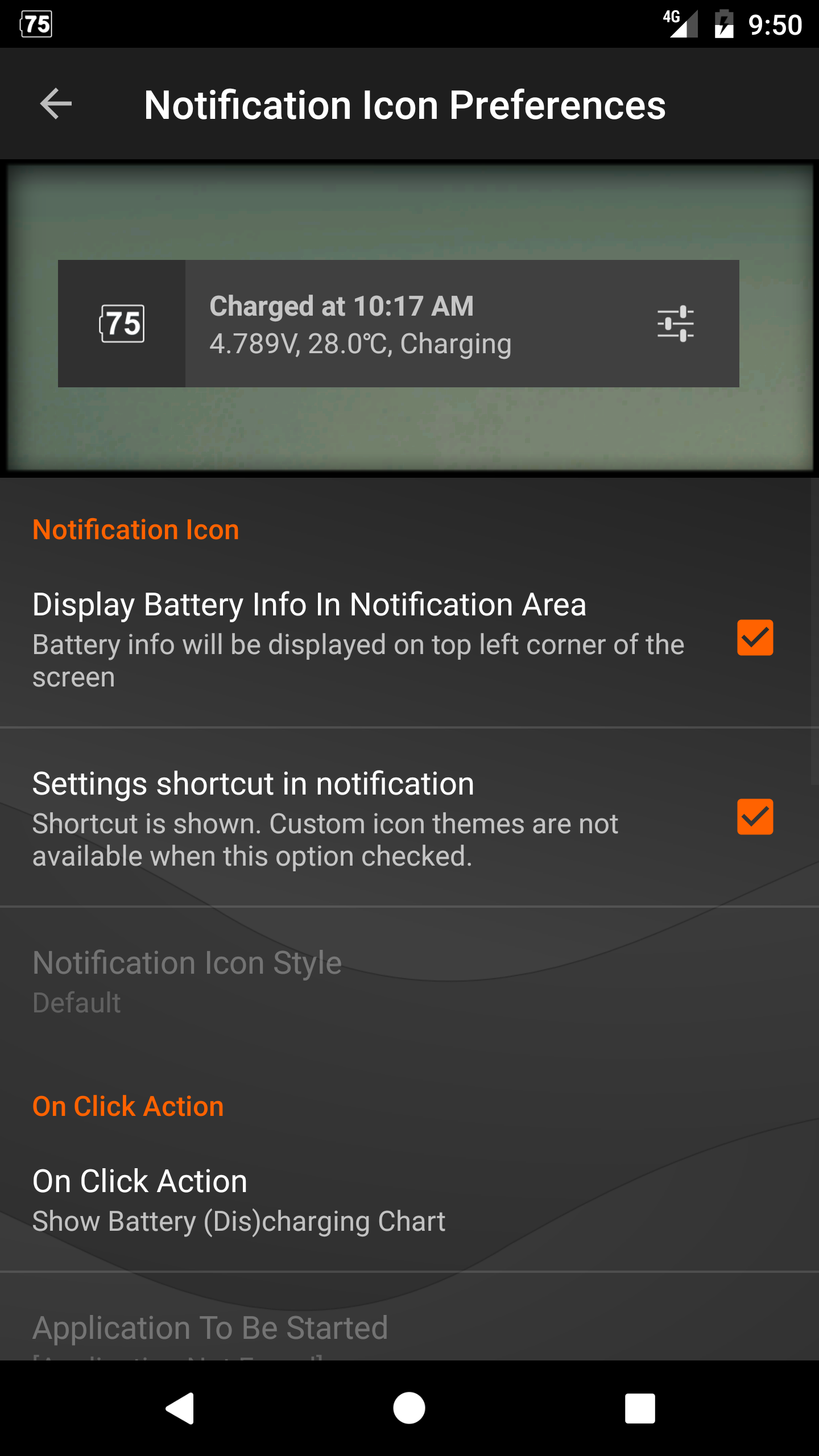 اسکرین شات 4 برنامه Gauge Battery Widget