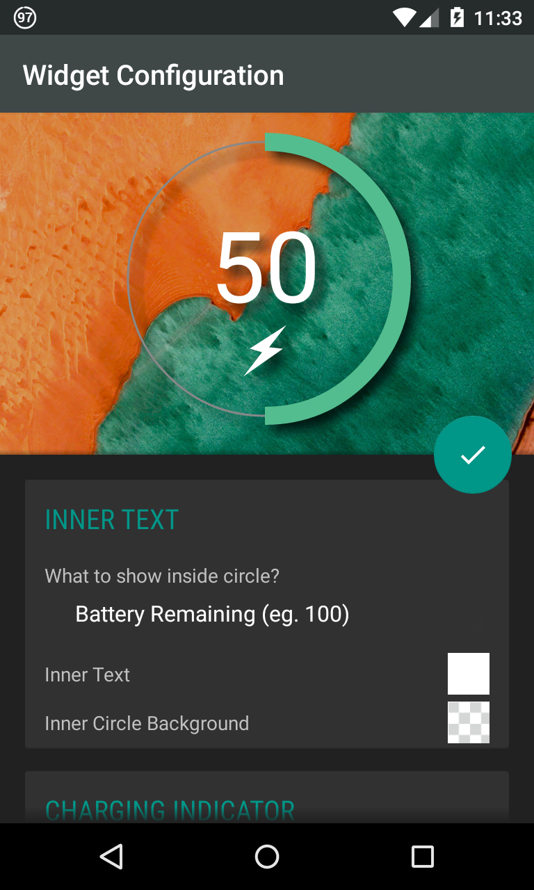 اسکرین شات 2 برنامه Battery Widget Reborn
