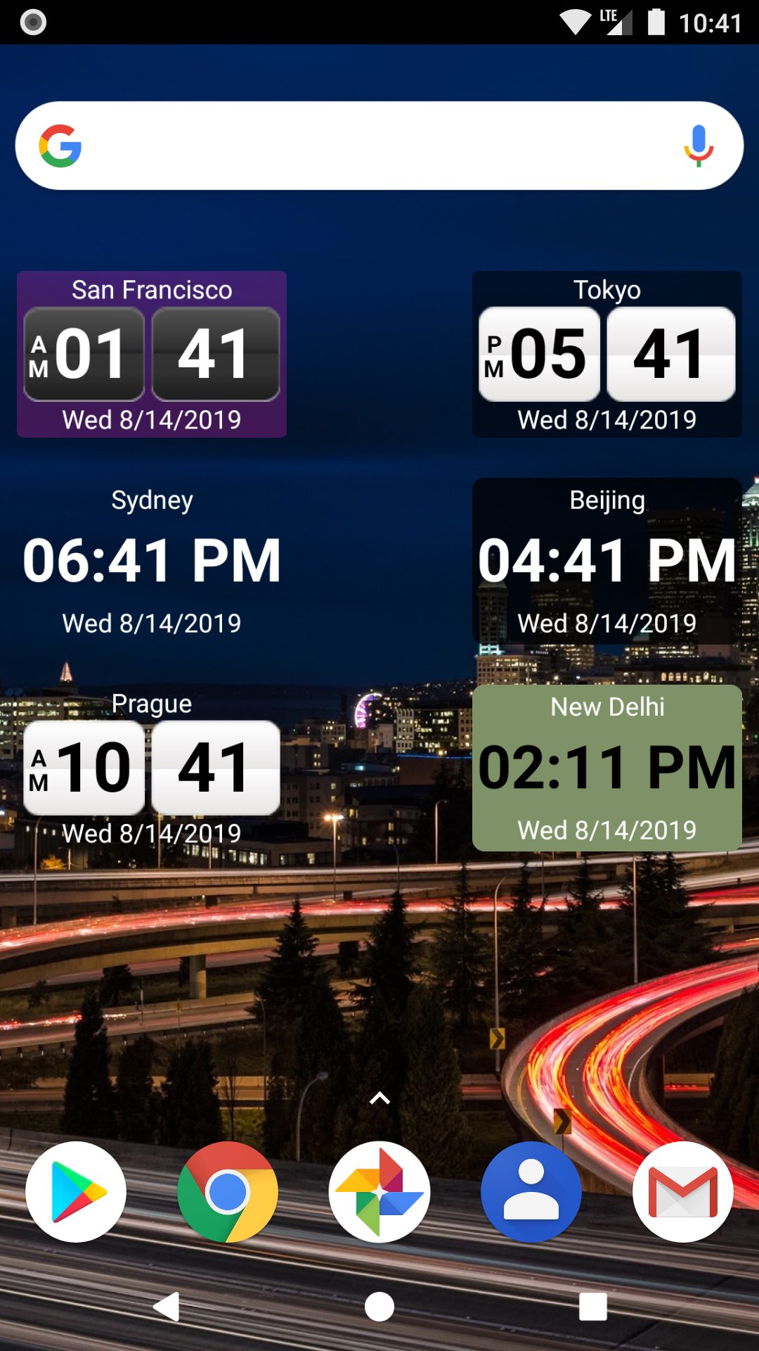 اسکرین شات 2 برنامه World Clock Widget