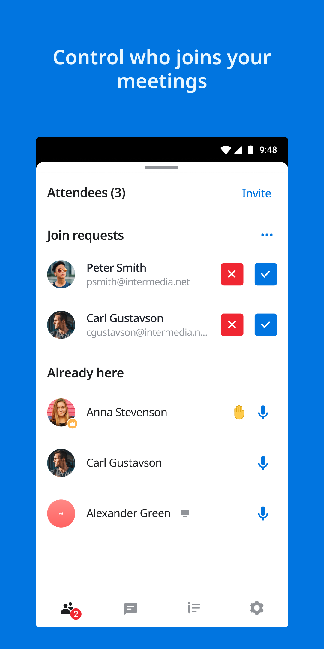 اسکرین شات 4 برنامه AnyMeeting: Online Meeting