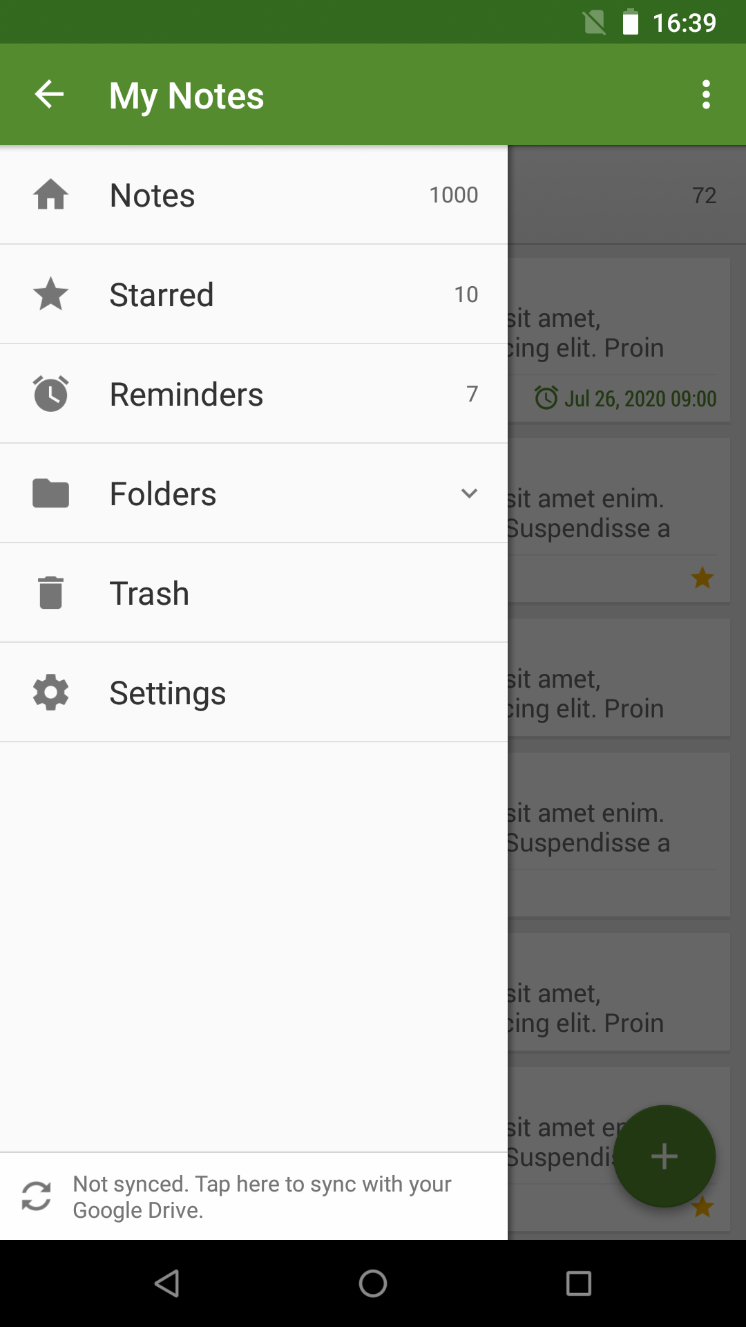 اسکرین شات 2 برنامه My Notes - Notepad