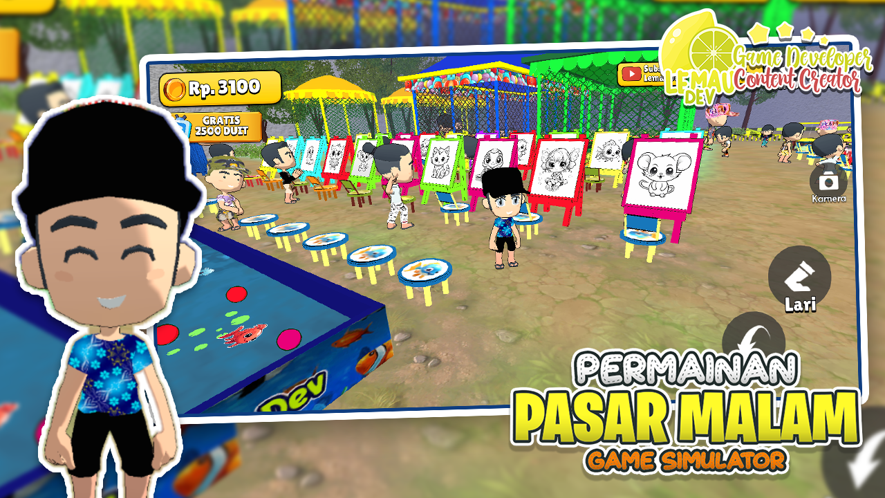 اسکرین شات 1 بازی Simulator Game Pasar Malam 3D