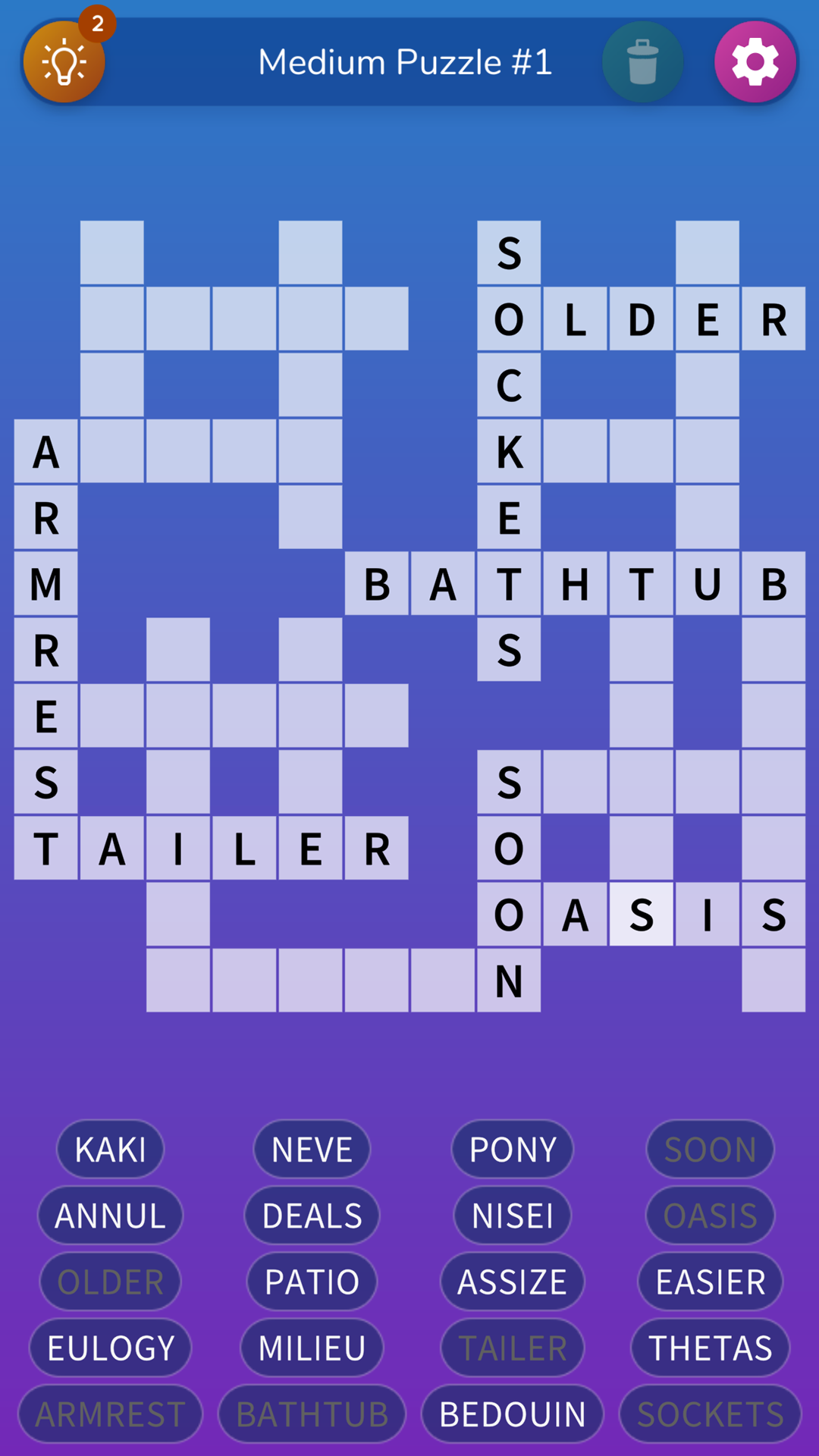 اسکرین شات 2 بازی Fill-in Crosswords Unlimited