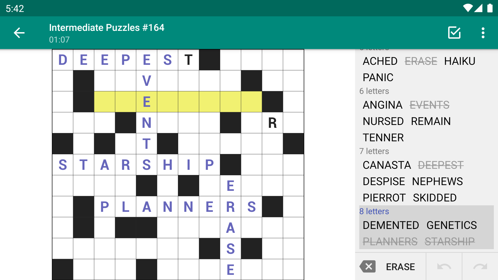 اسکرین شات 6 بازی Fill-In Crosswords