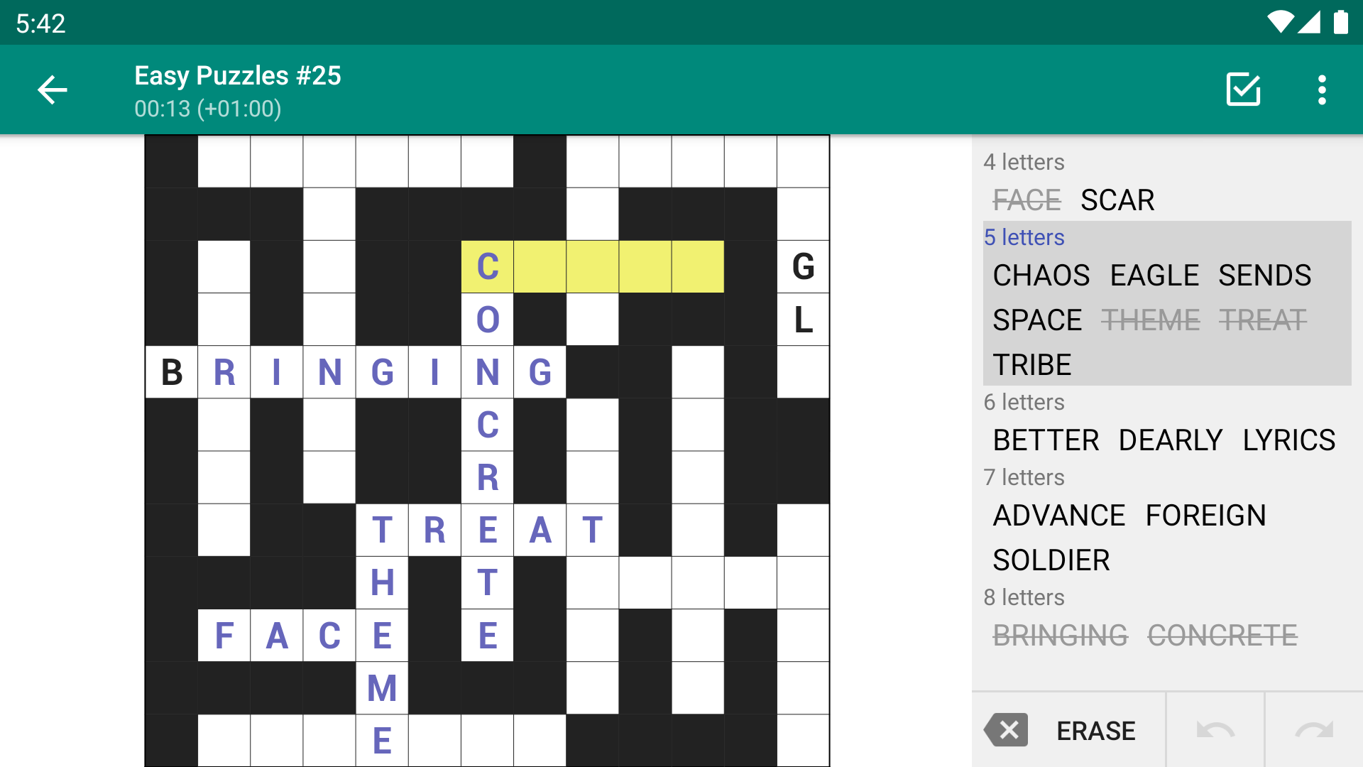 اسکرین شات 7 بازی Fill-In Crosswords
