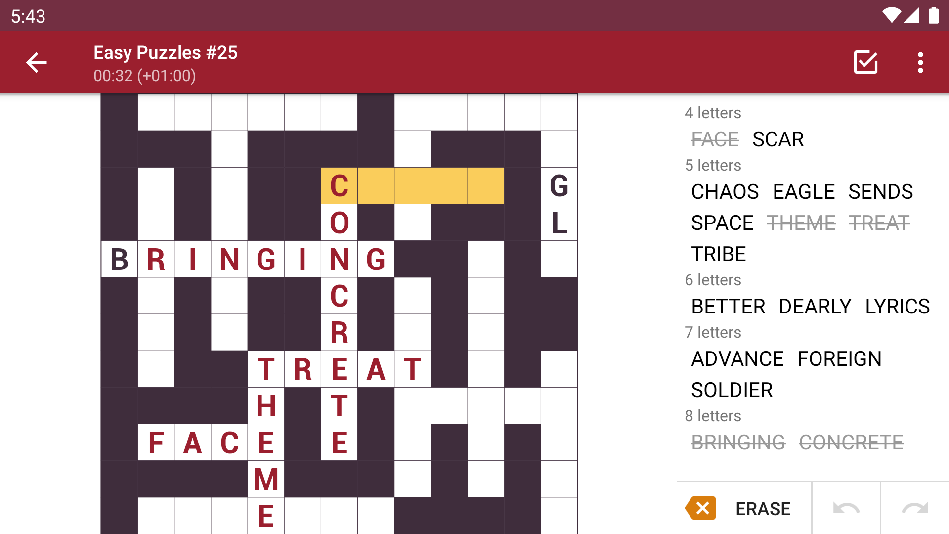 اسکرین شات 8 بازی Fill-In Crosswords