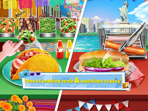 اسکرین شات 8 بازی Crazy Foods Cooking: World Travel ❤Make Food Games