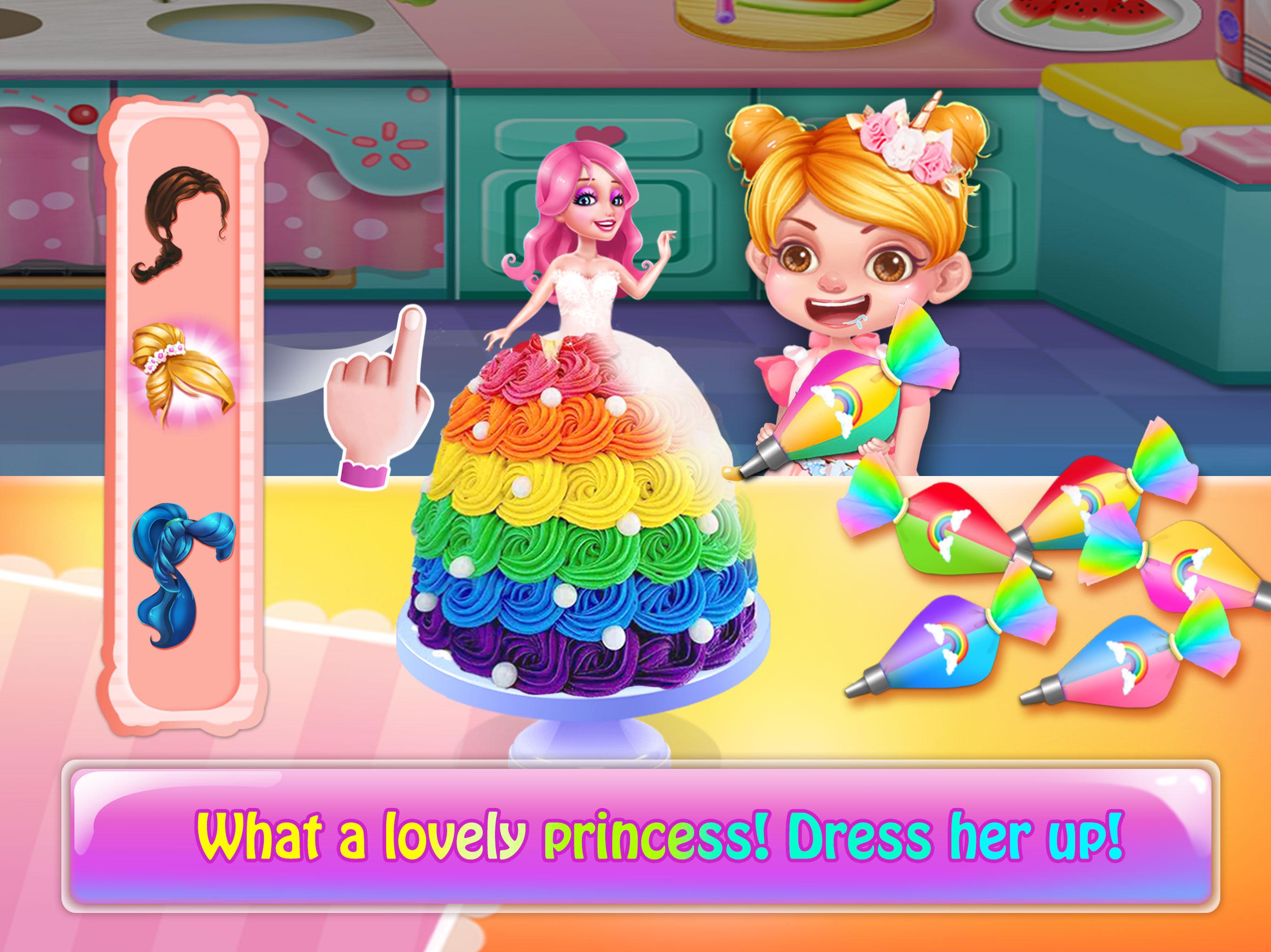 اسکرین شات 3 بازی Unicorn Cake Cooking Games