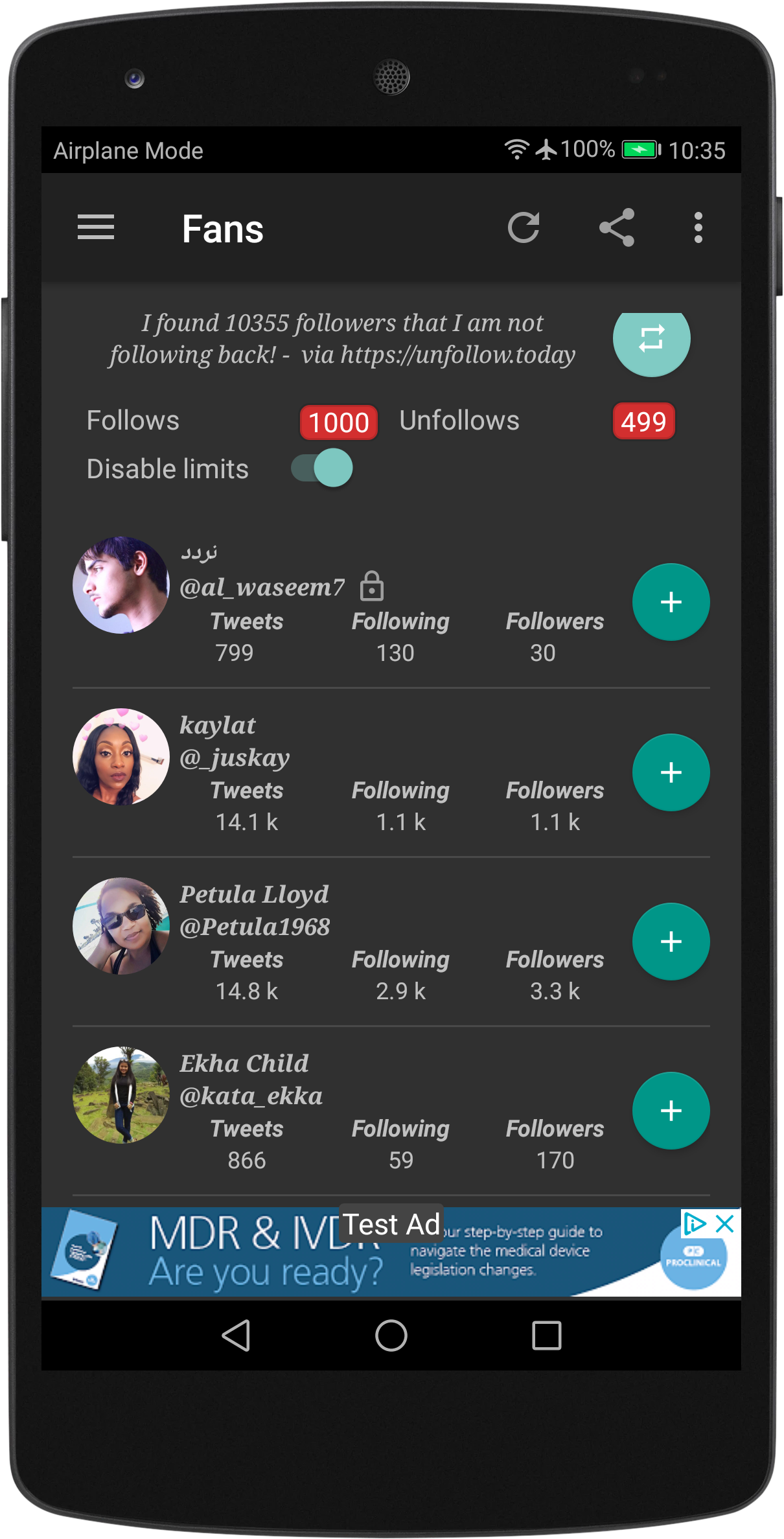 اسکرین شات 4 برنامه Unfollow Today