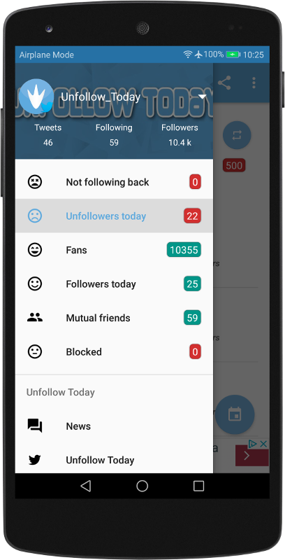 اسکرین شات 1 برنامه Unfollow Today