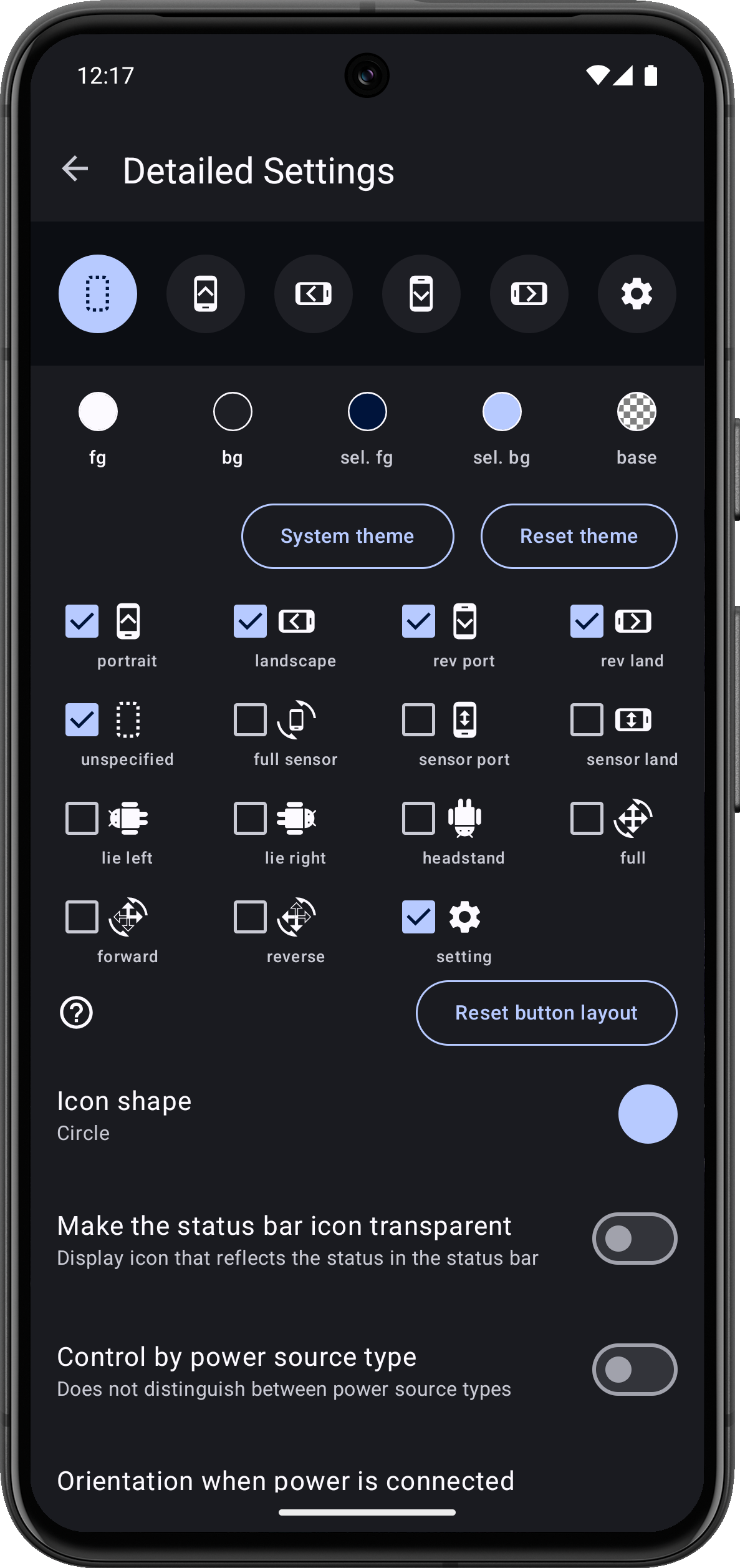اسکرین شات 8 برنامه Screen Orientation Control