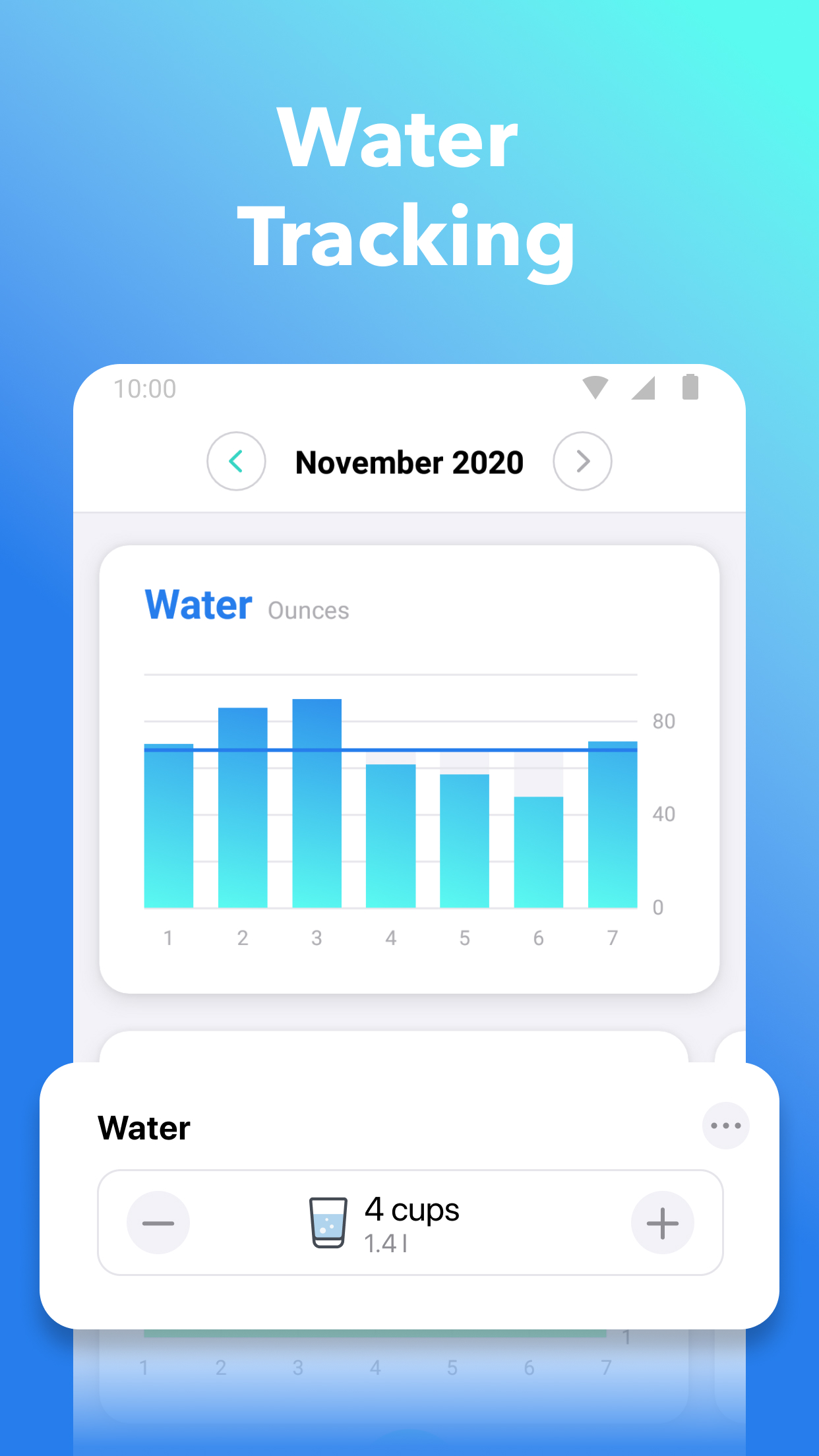 اسکرین شات 3 برنامه Nutrilio: Food Tracker & Water