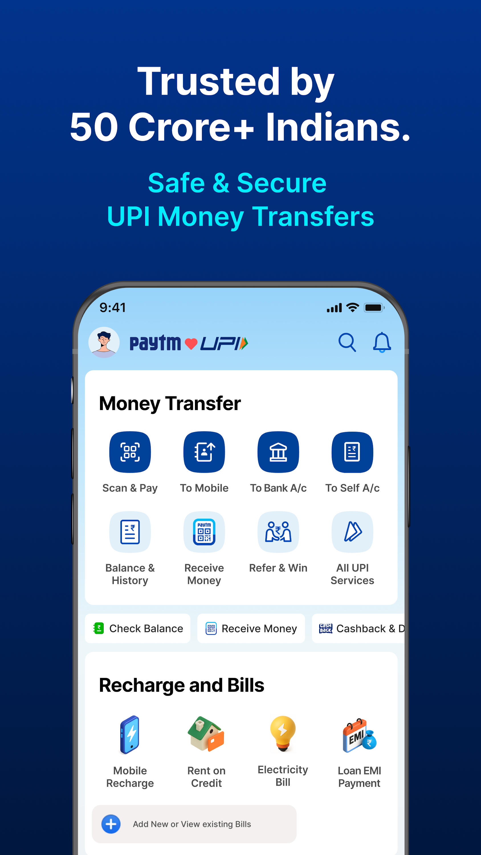 اسکرین شات 1 برنامه Paytm: Secure UPI Payments